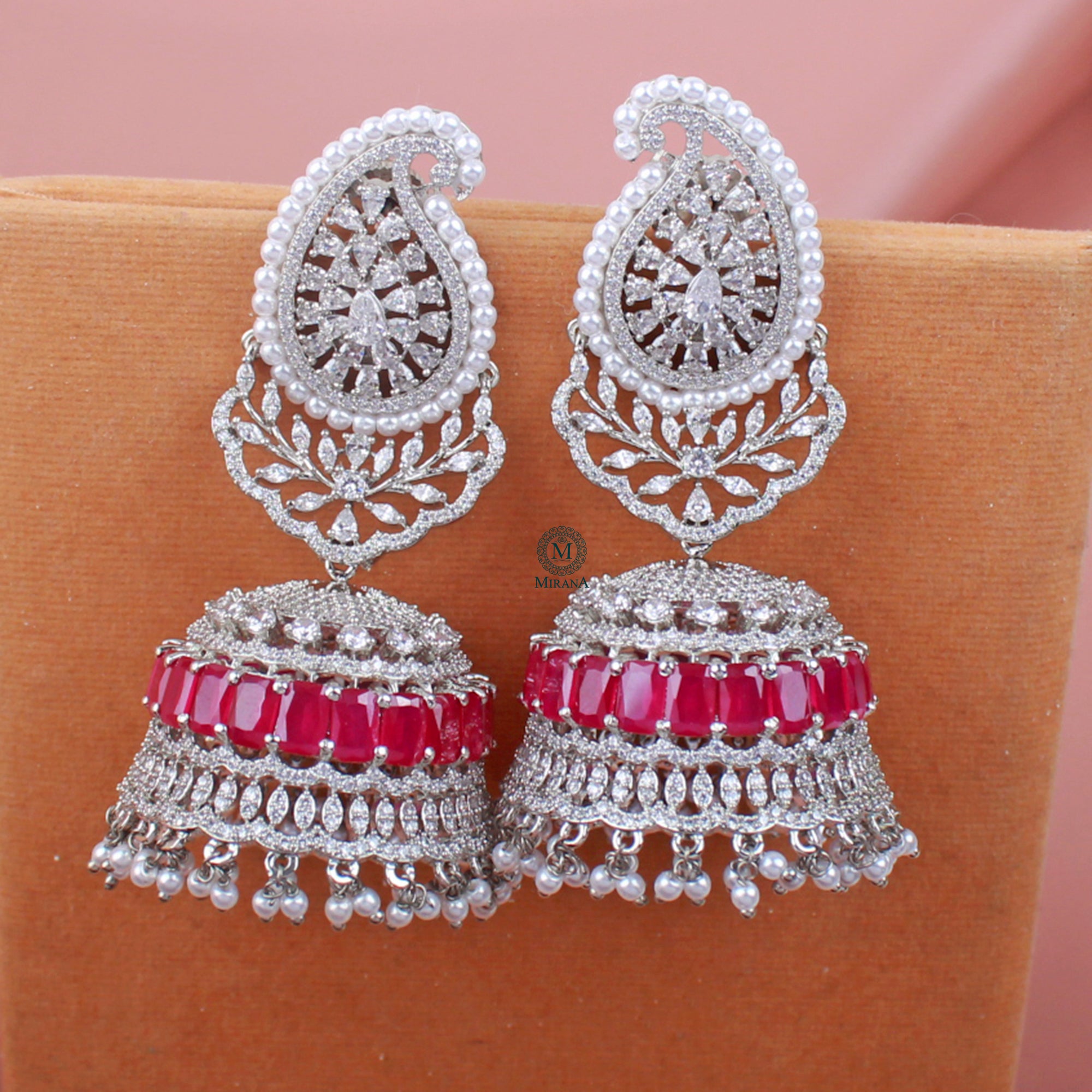 Naina Pearl CZ Jhumkas