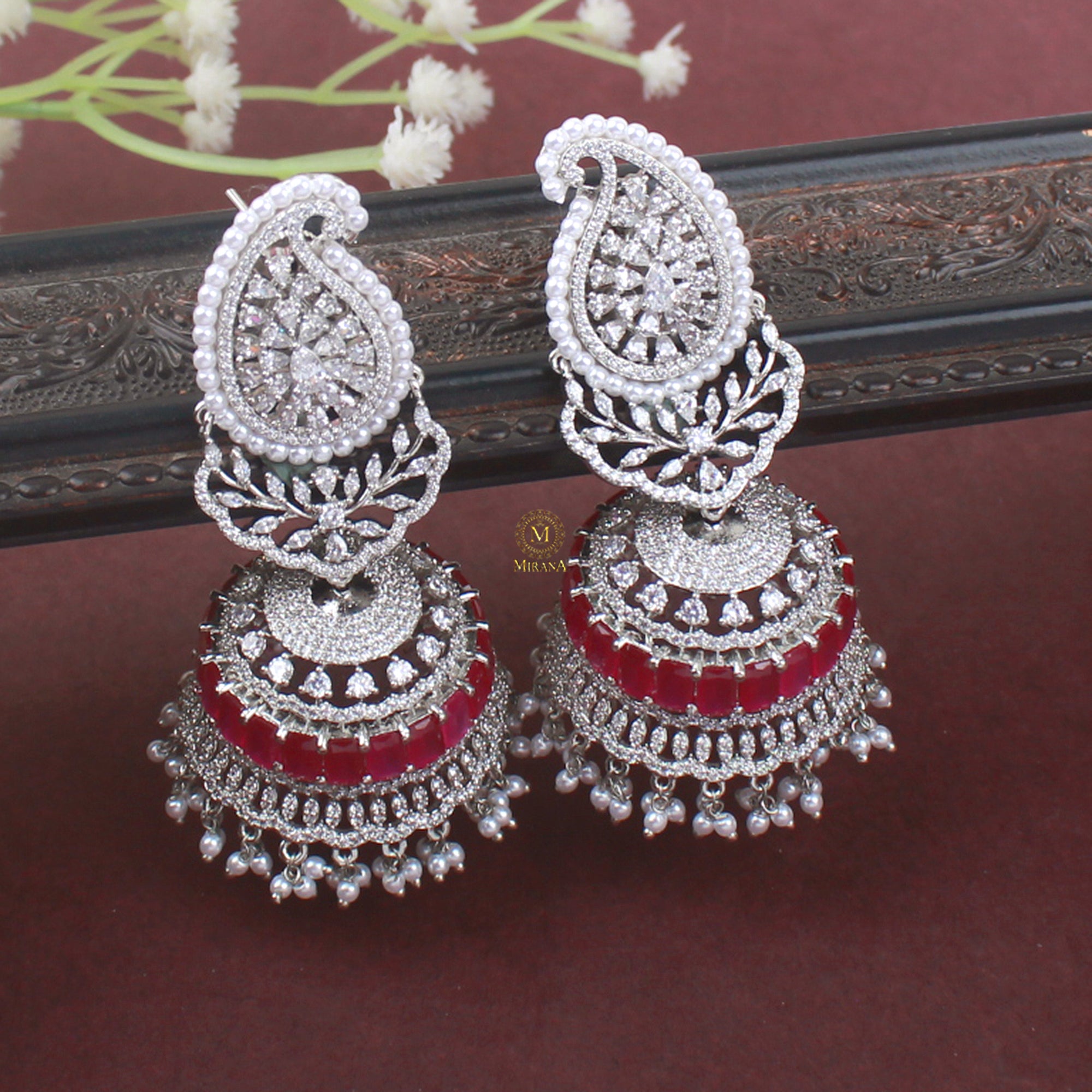 Naina Pearl CZ Jhumkas