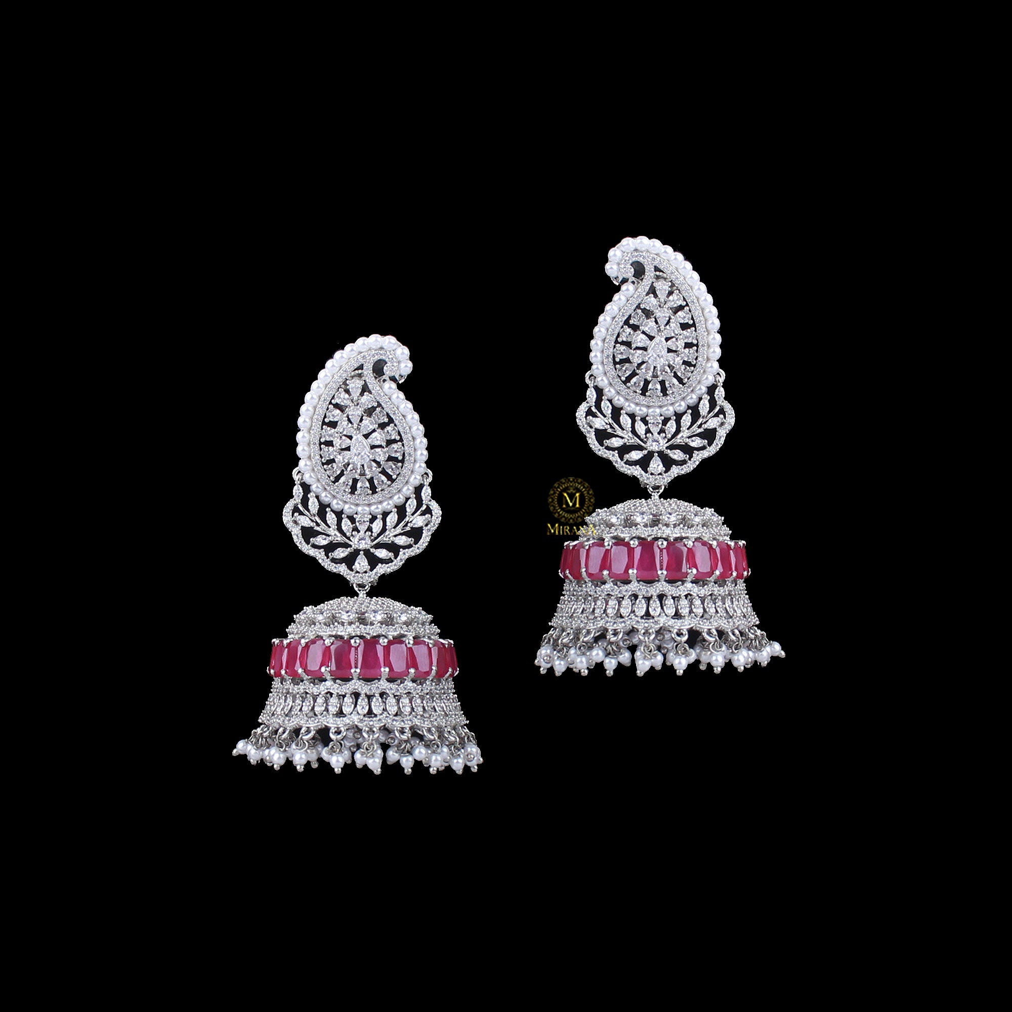 Naina Pearl CZ Jhumkas