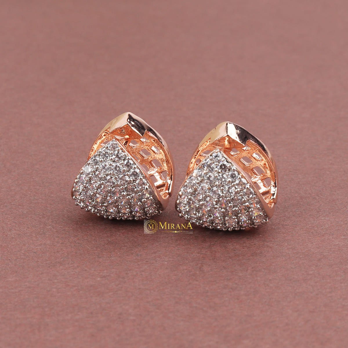 Amazing Ticktock Triangle Studs