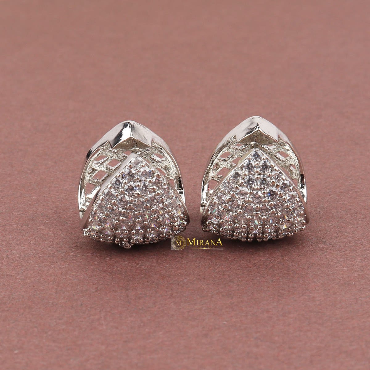Amazing Ticktock Triangle Studs