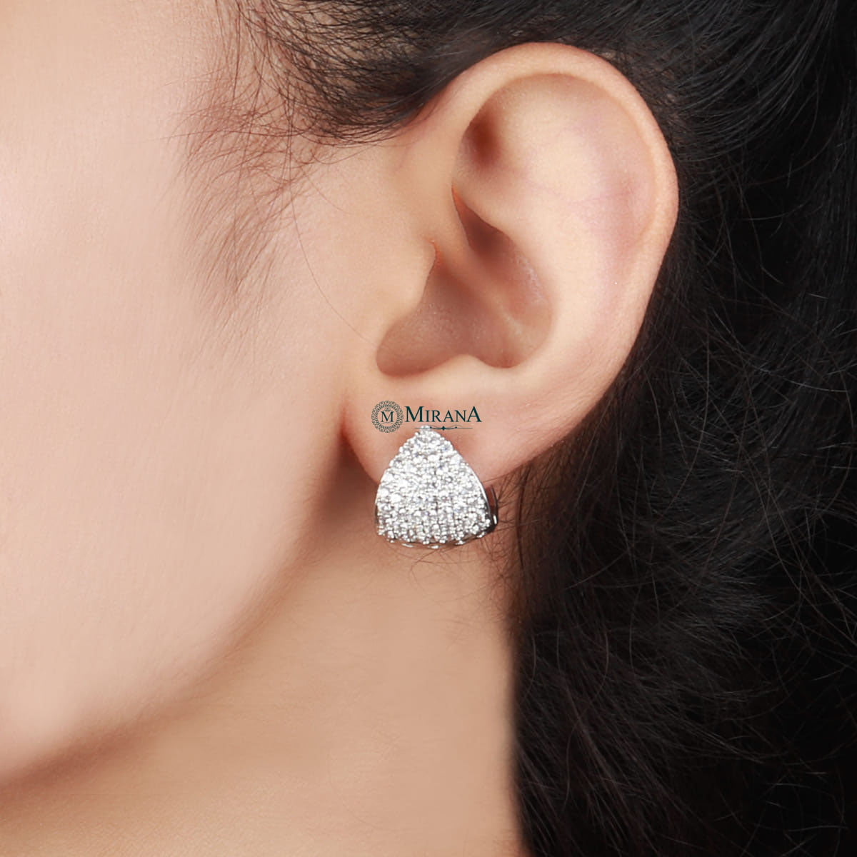 Amazing Ticktock Triangle Studs