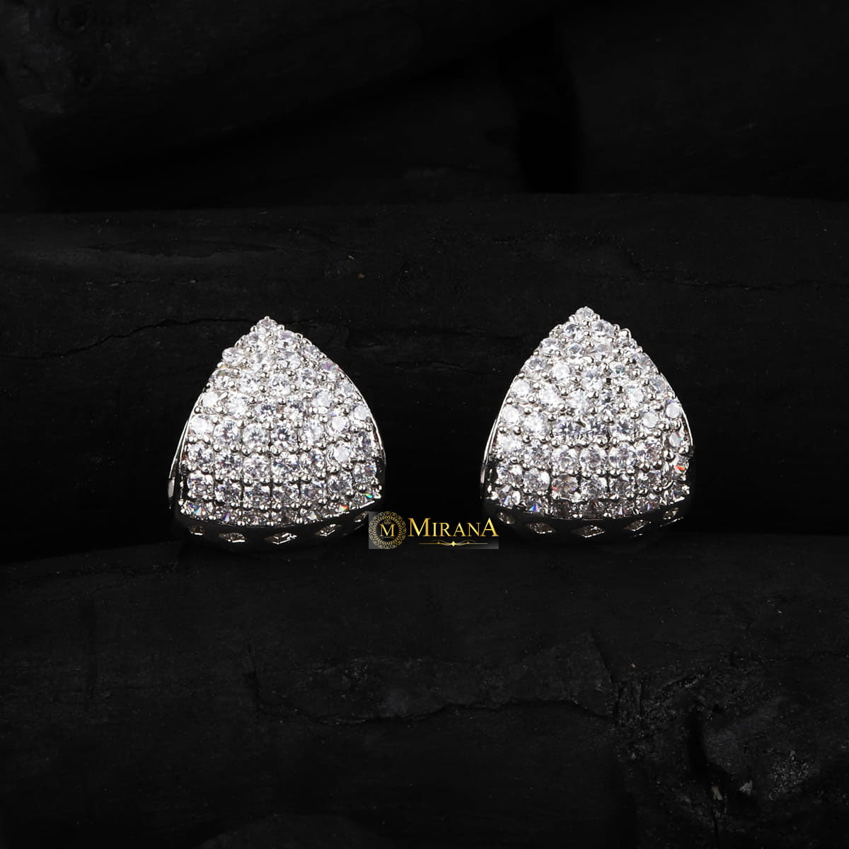 Amazing Ticktock Triangle Studs