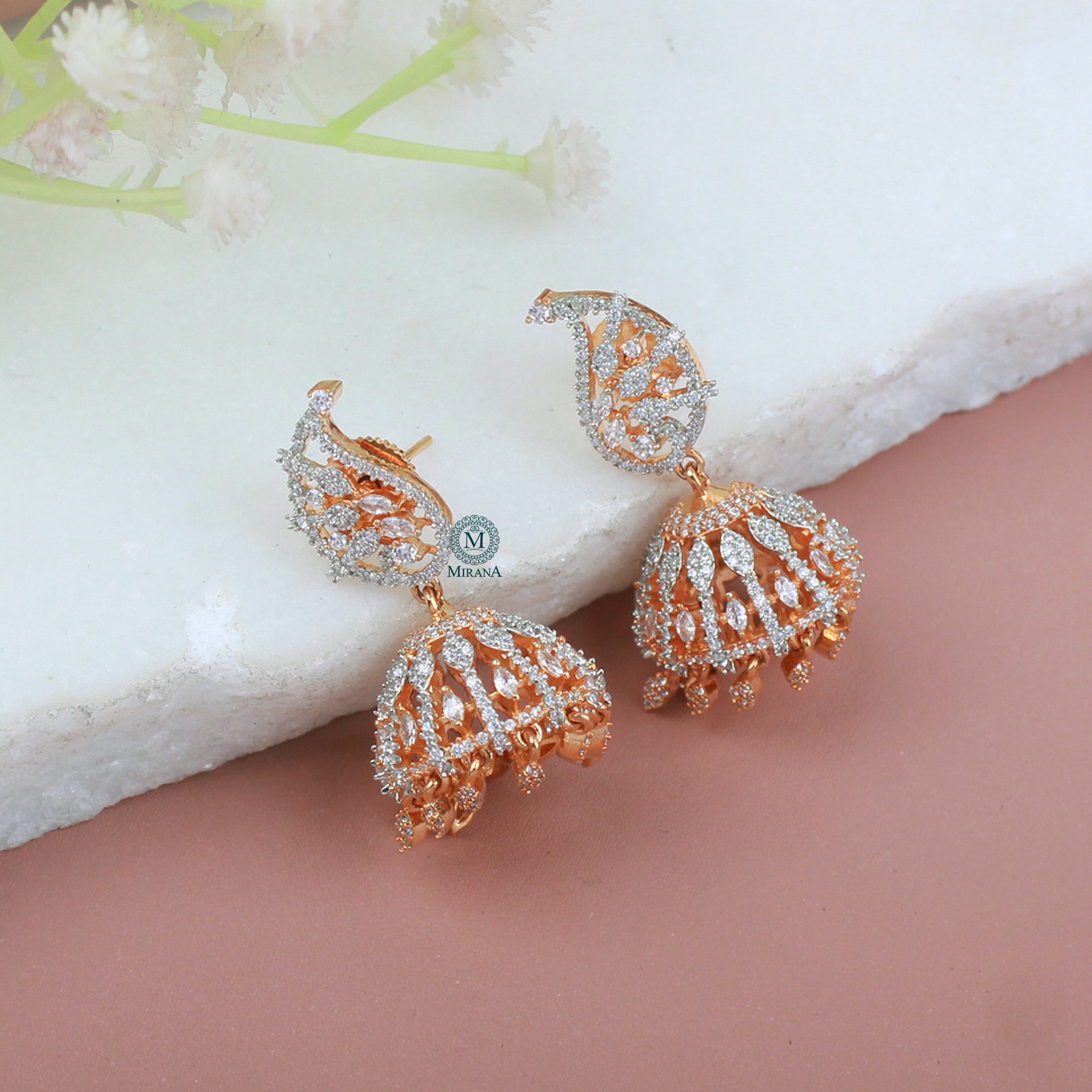 Ria CZ Designer Earrings