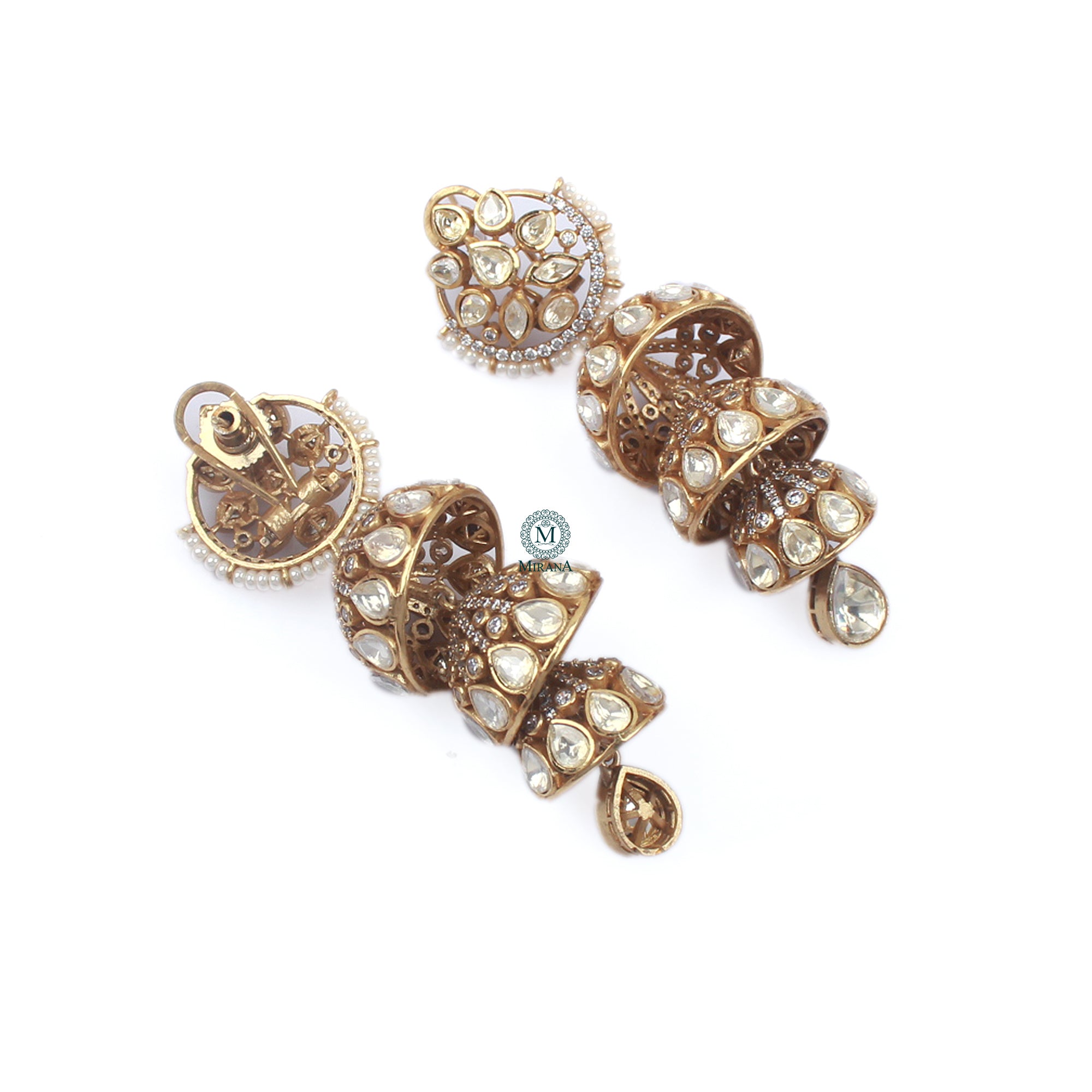 Piya Moissanite Designer Jhumkas