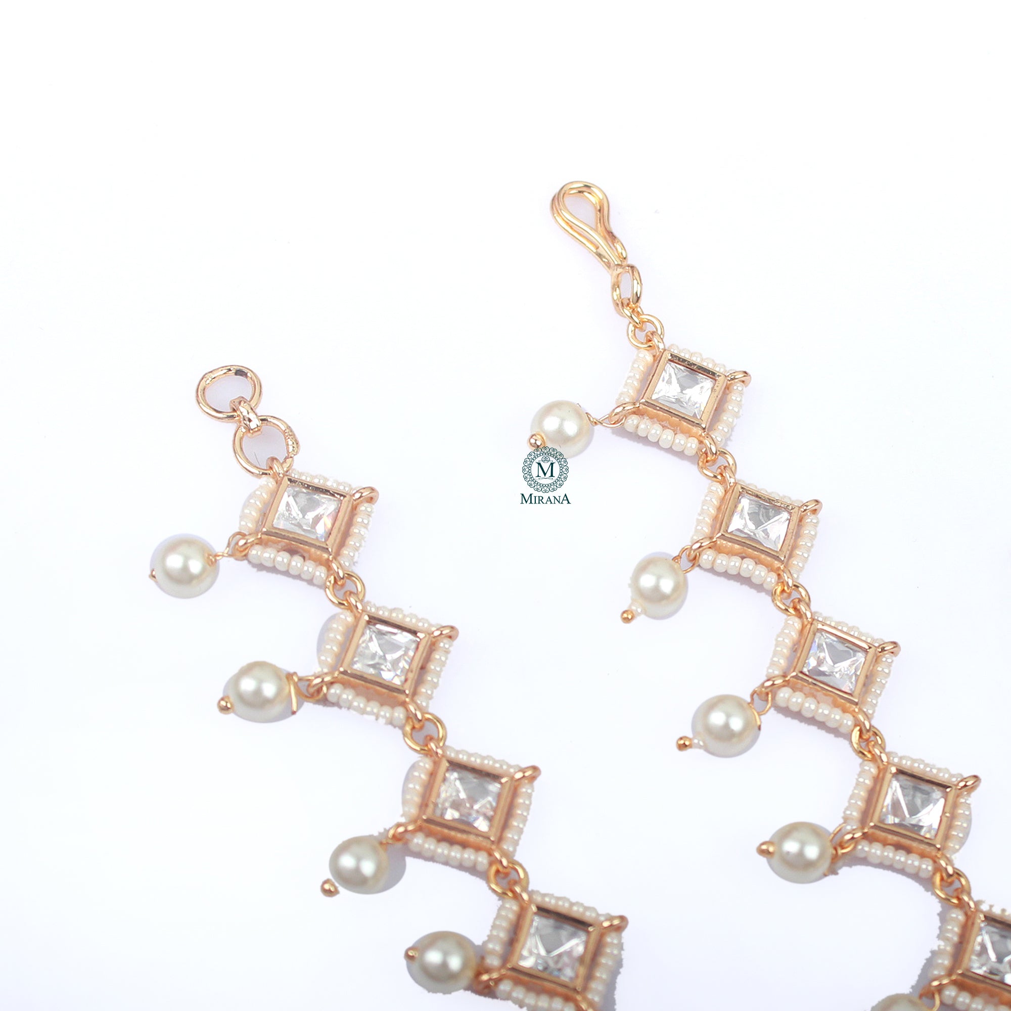 Sharvi Polki Designer Ear Chains
