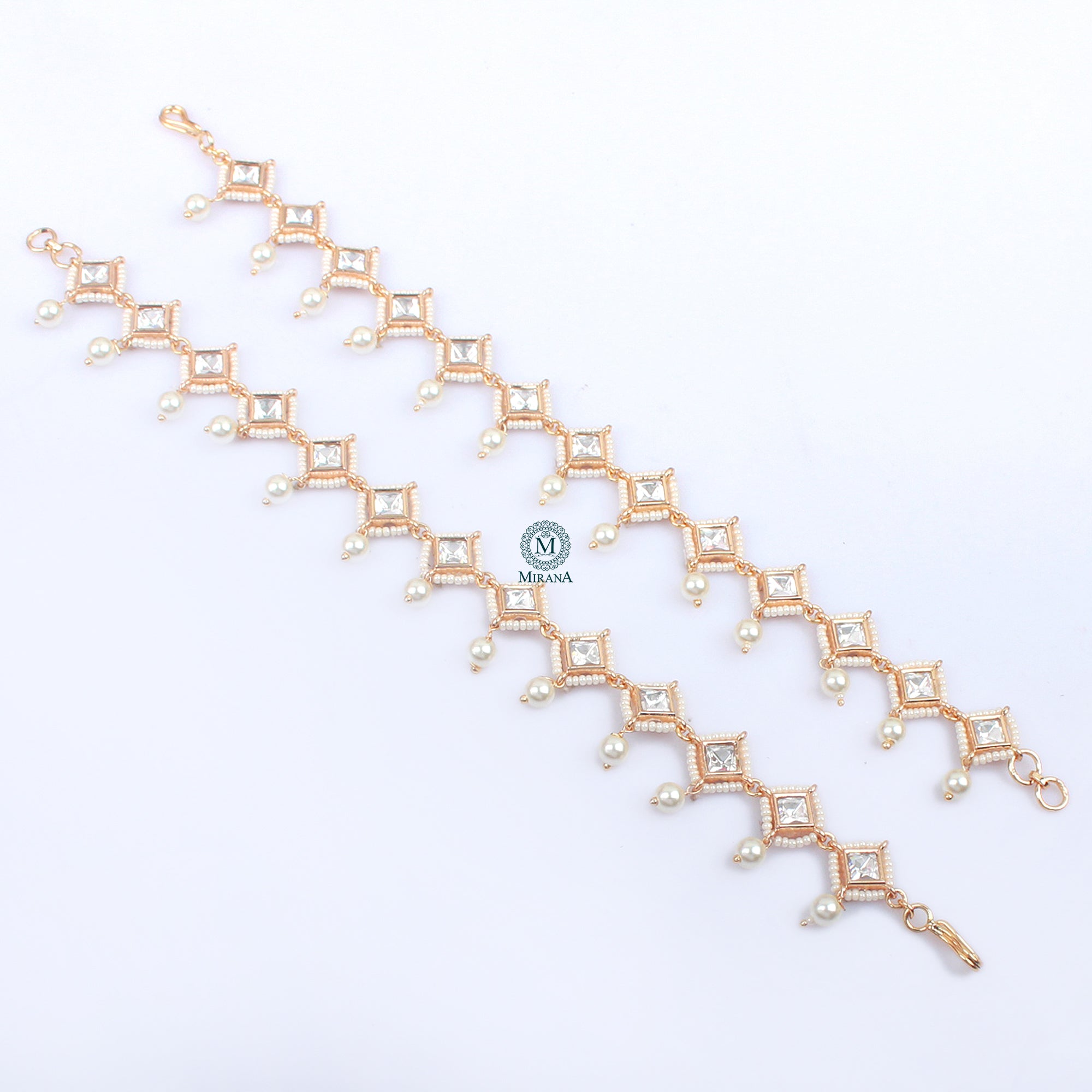 Sharvi Polki Designer Ear Chains