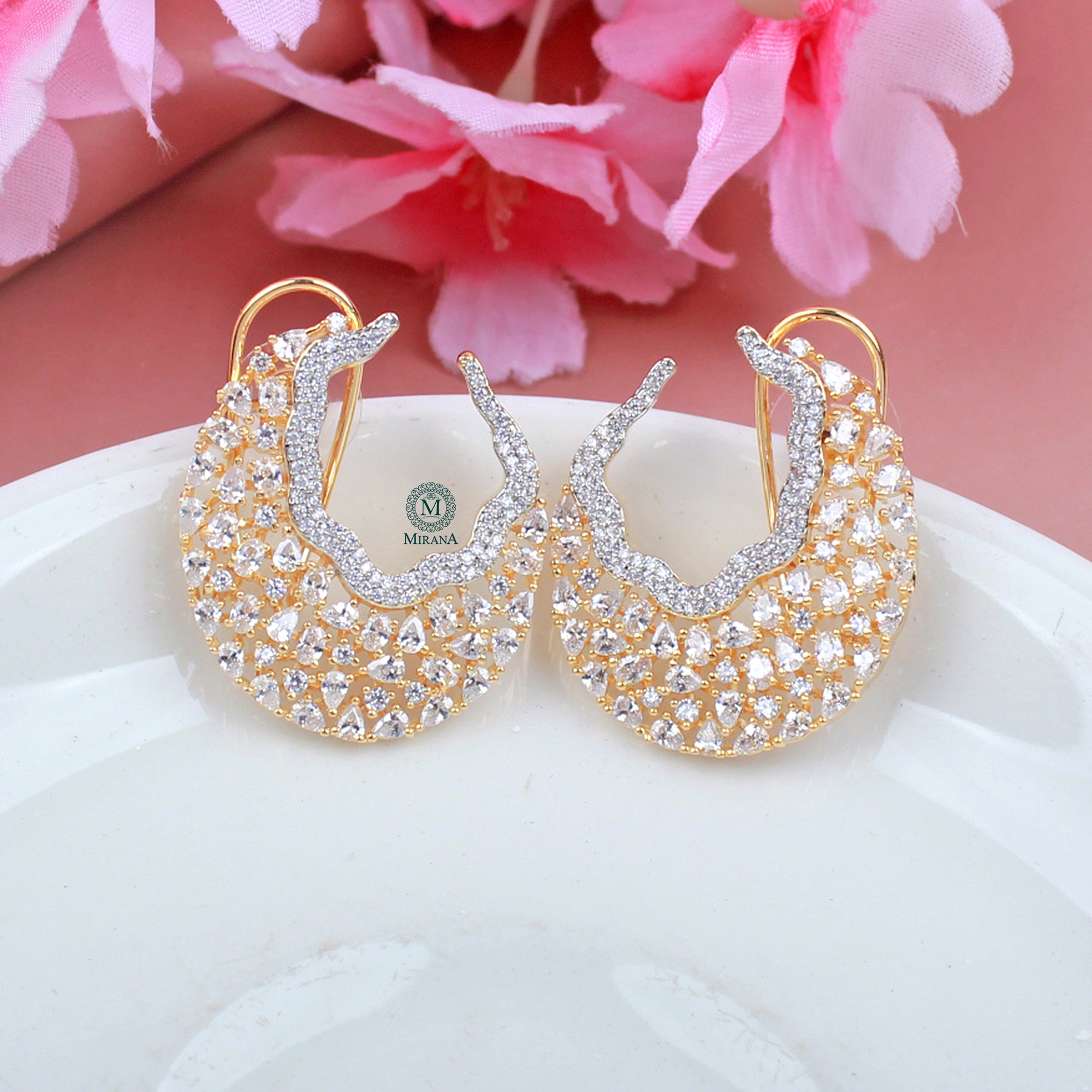 Sara CZ Designer Earrings
