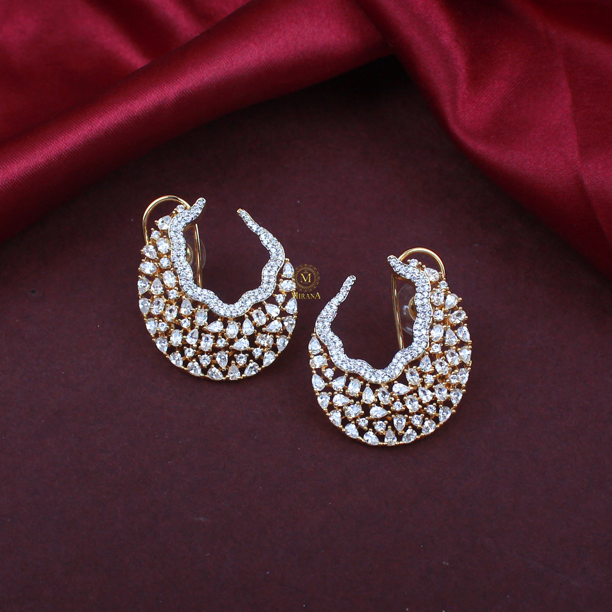 Sara CZ Designer Earrings