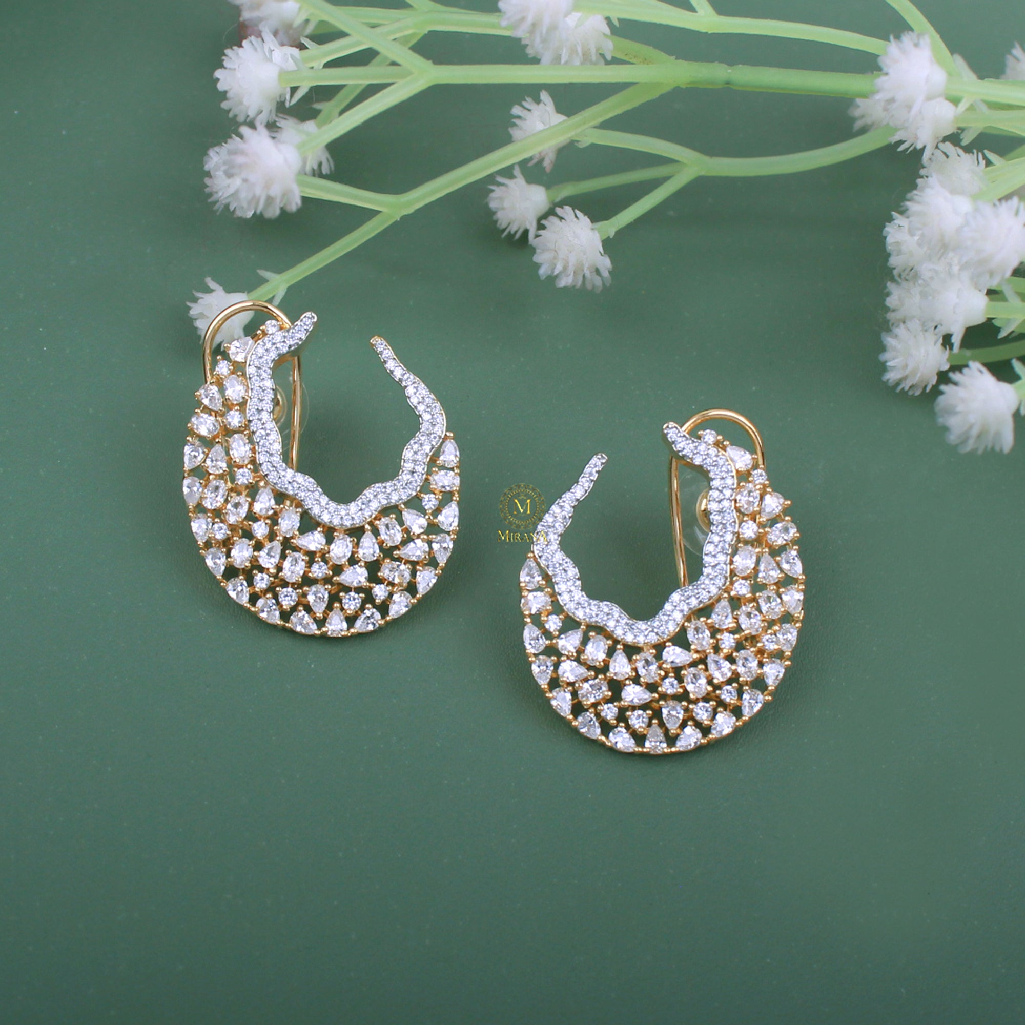 Sara CZ Designer Earrings