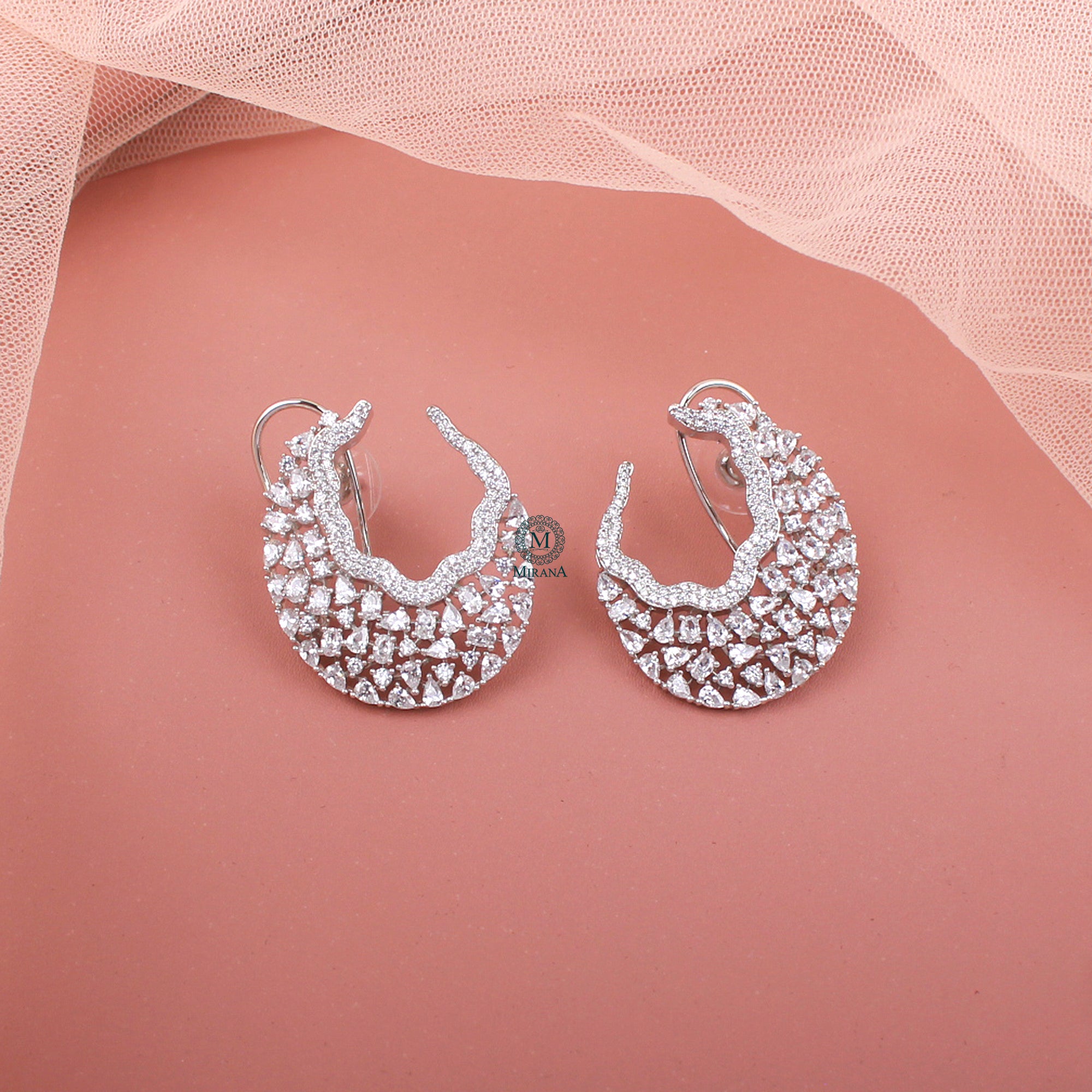 Sara CZ Designer Earrings