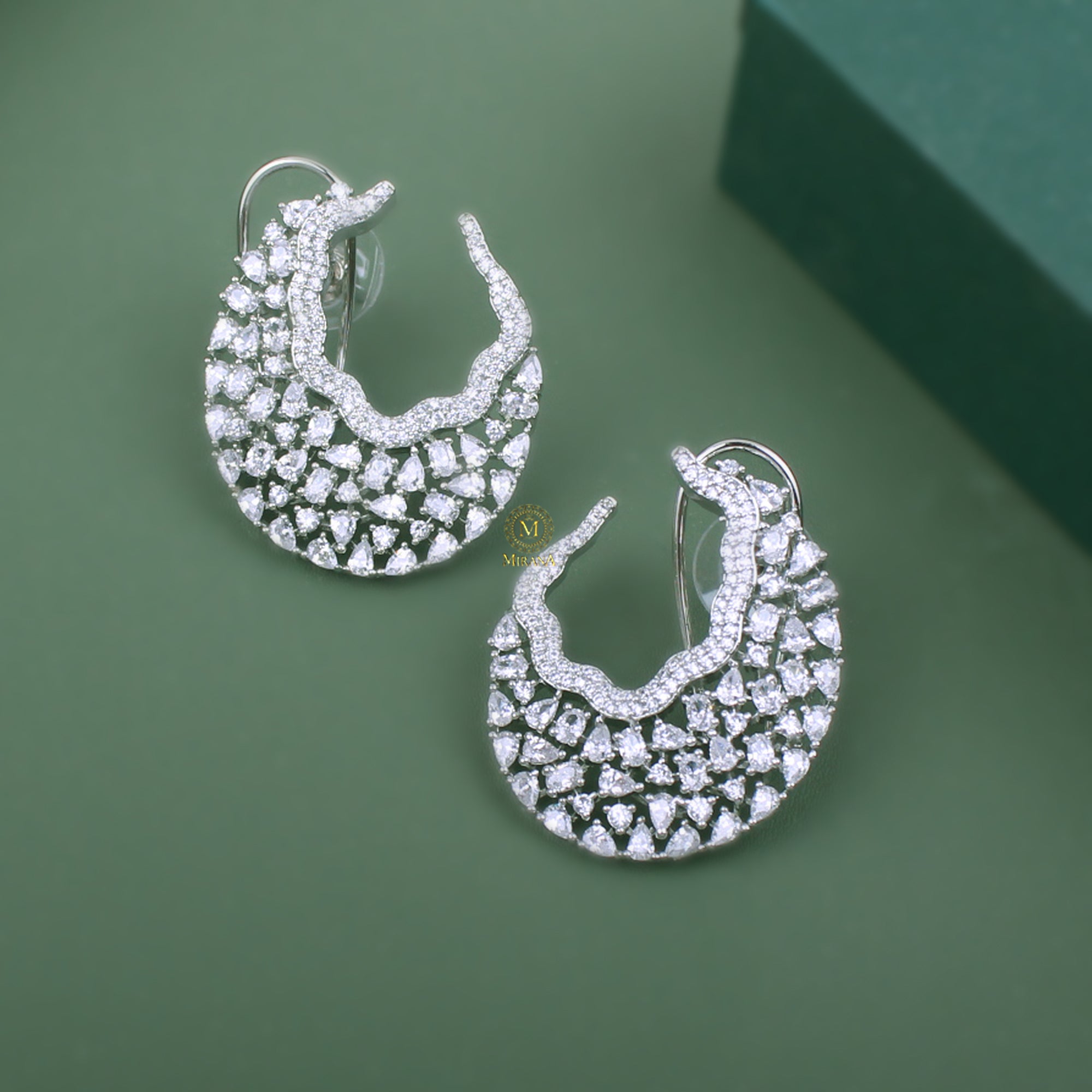 Sara CZ Designer Earrings