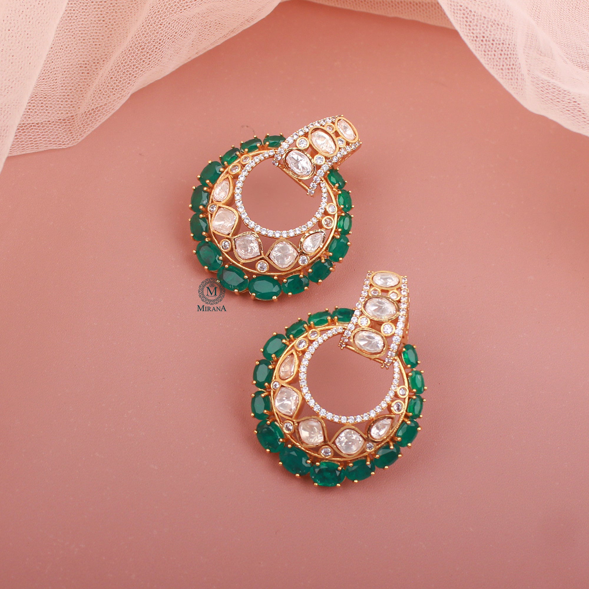 Prachi Moissanite Designer Earrings