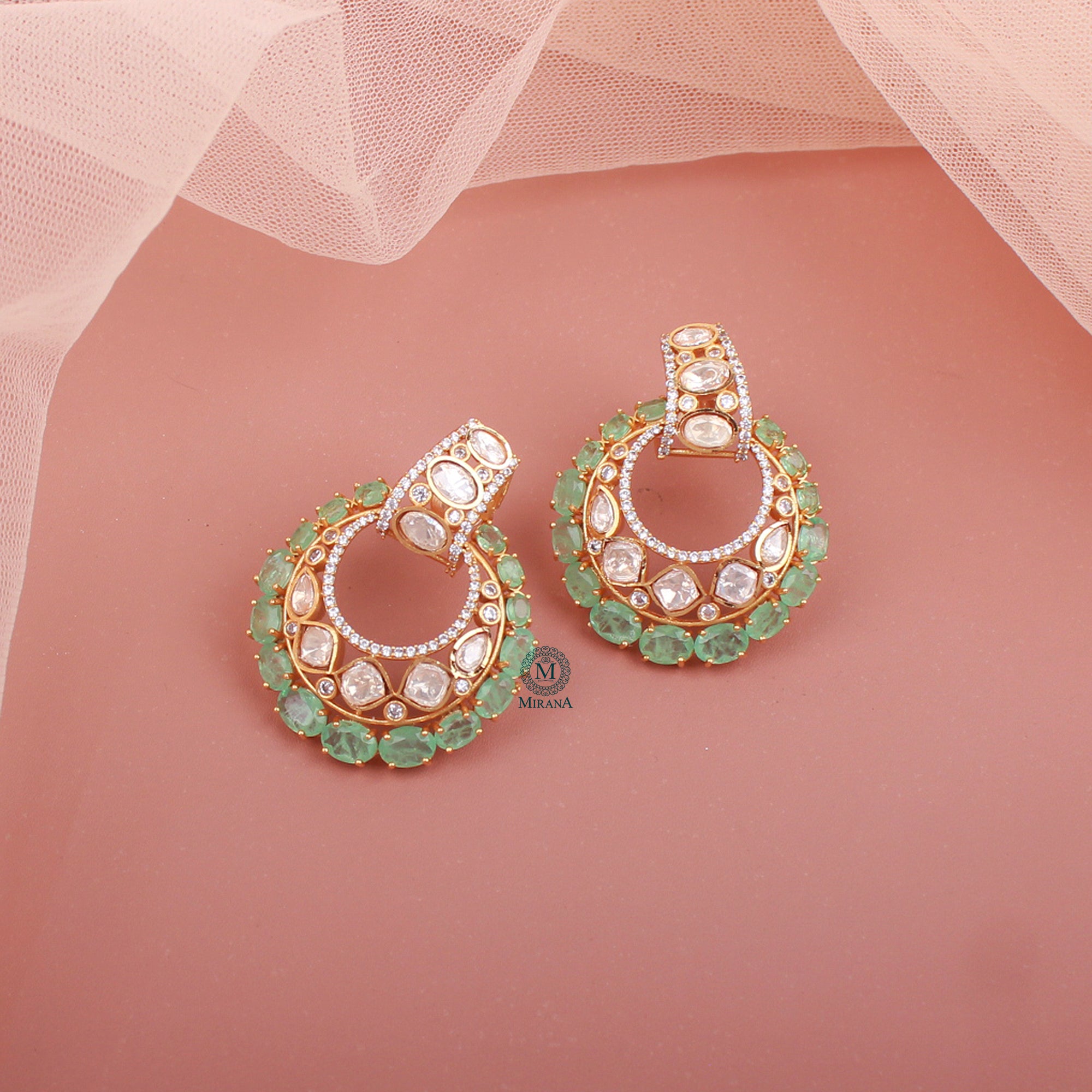 Prachi Moissanite Designer Earrings