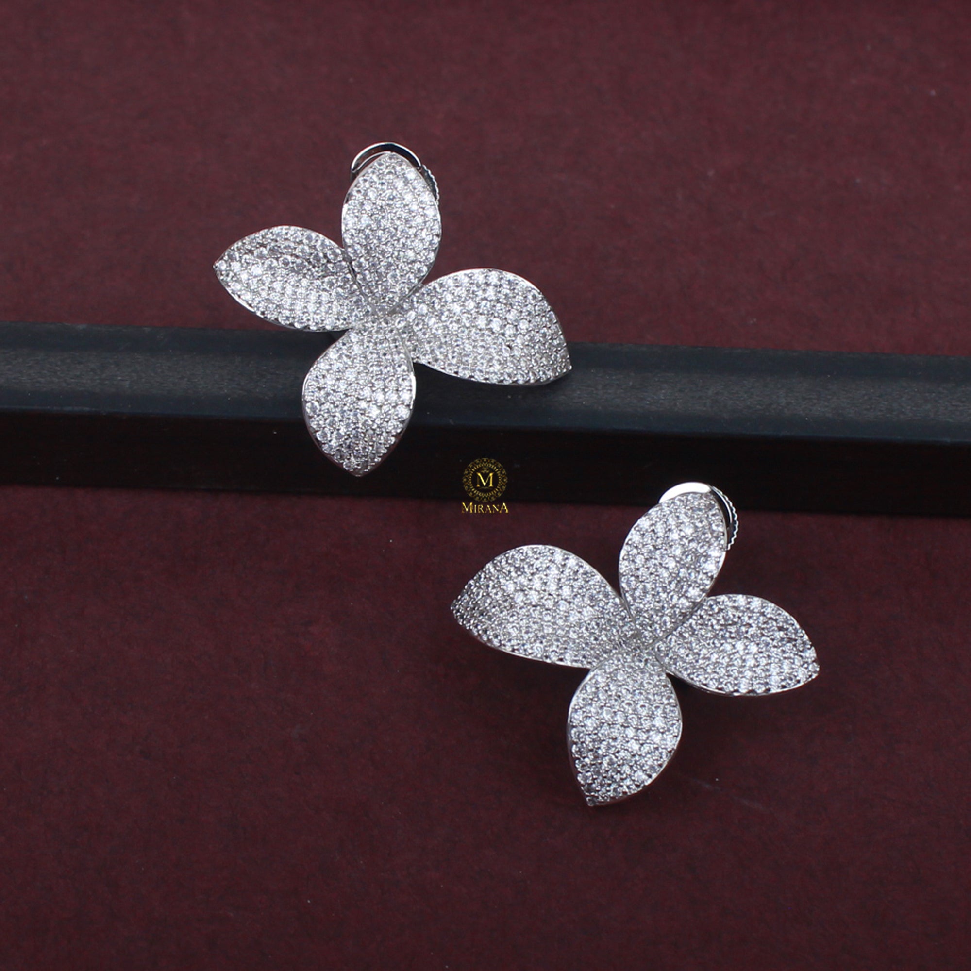 Rosy CZ Designer Studs