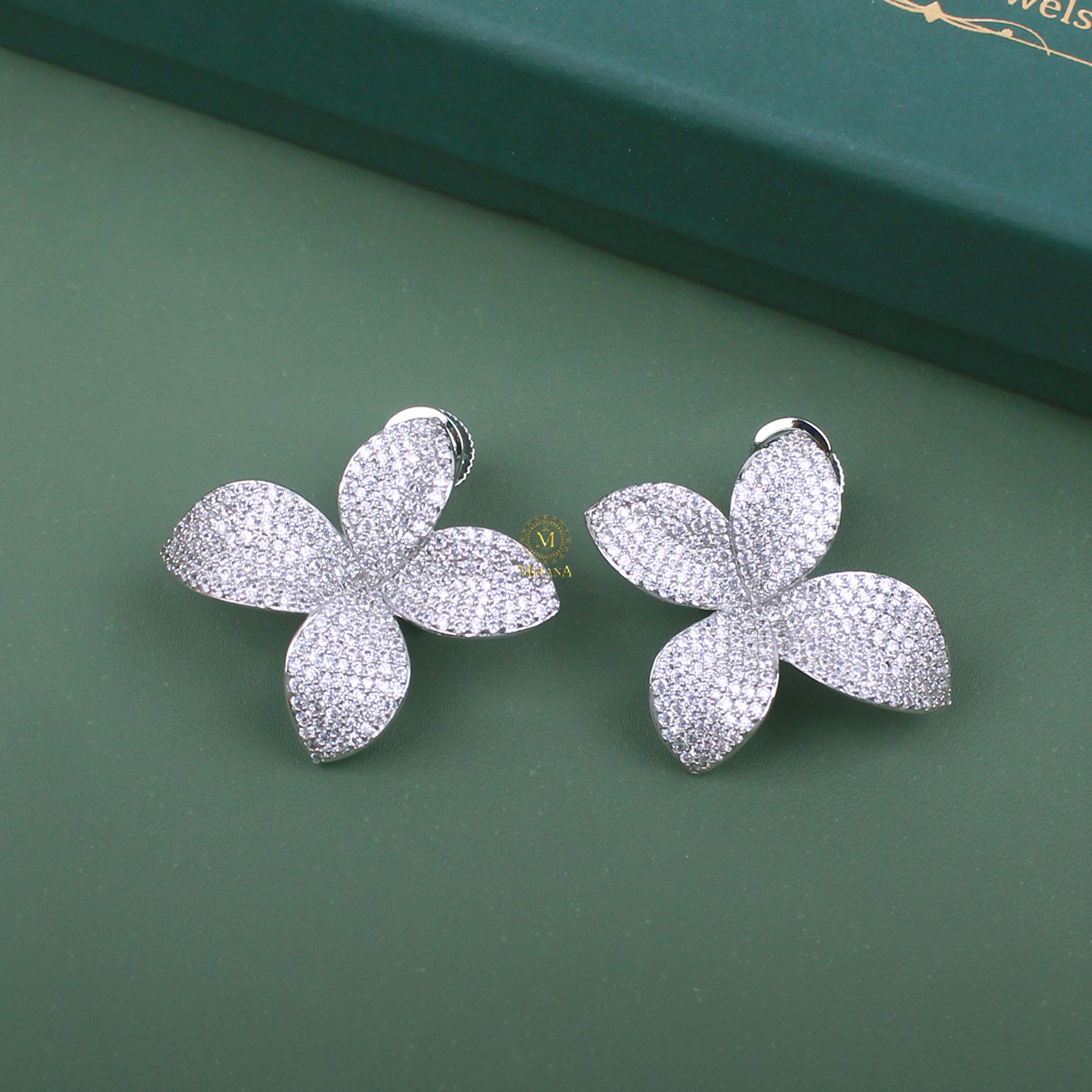 Rosy CZ Designer Studs
