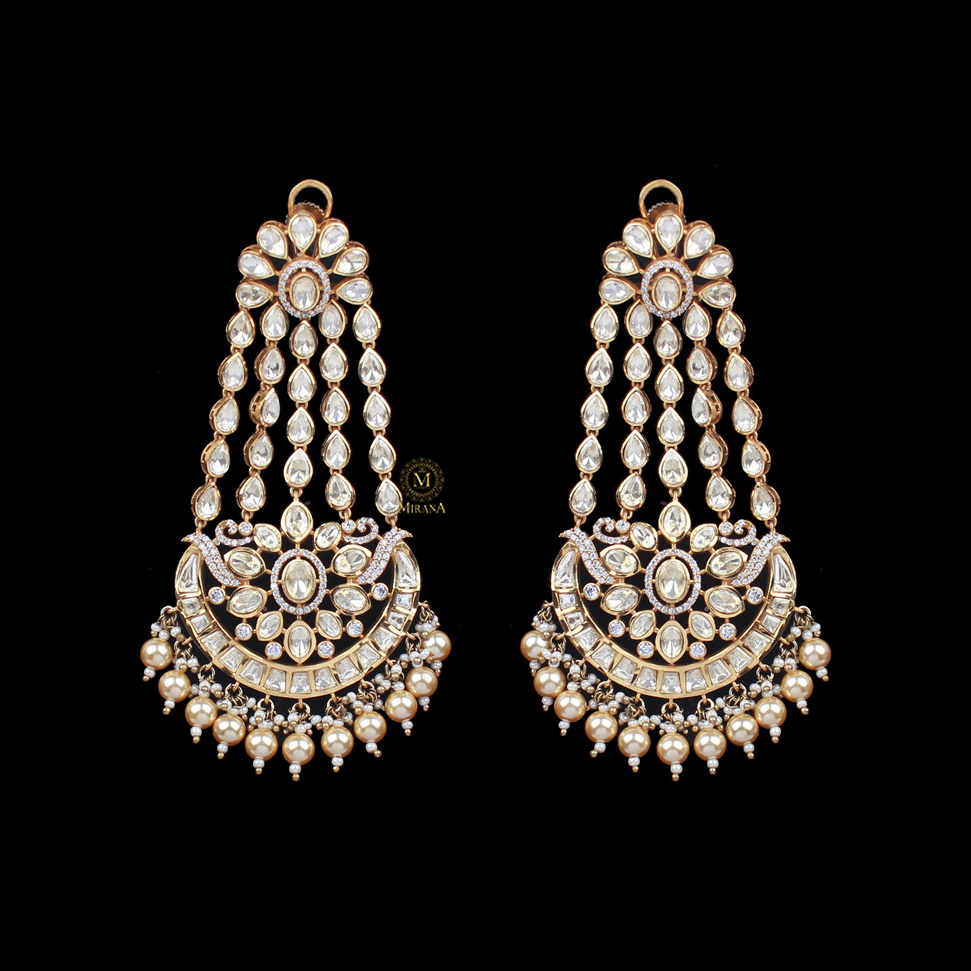 Madhubala Moissanite Designer Chandbali