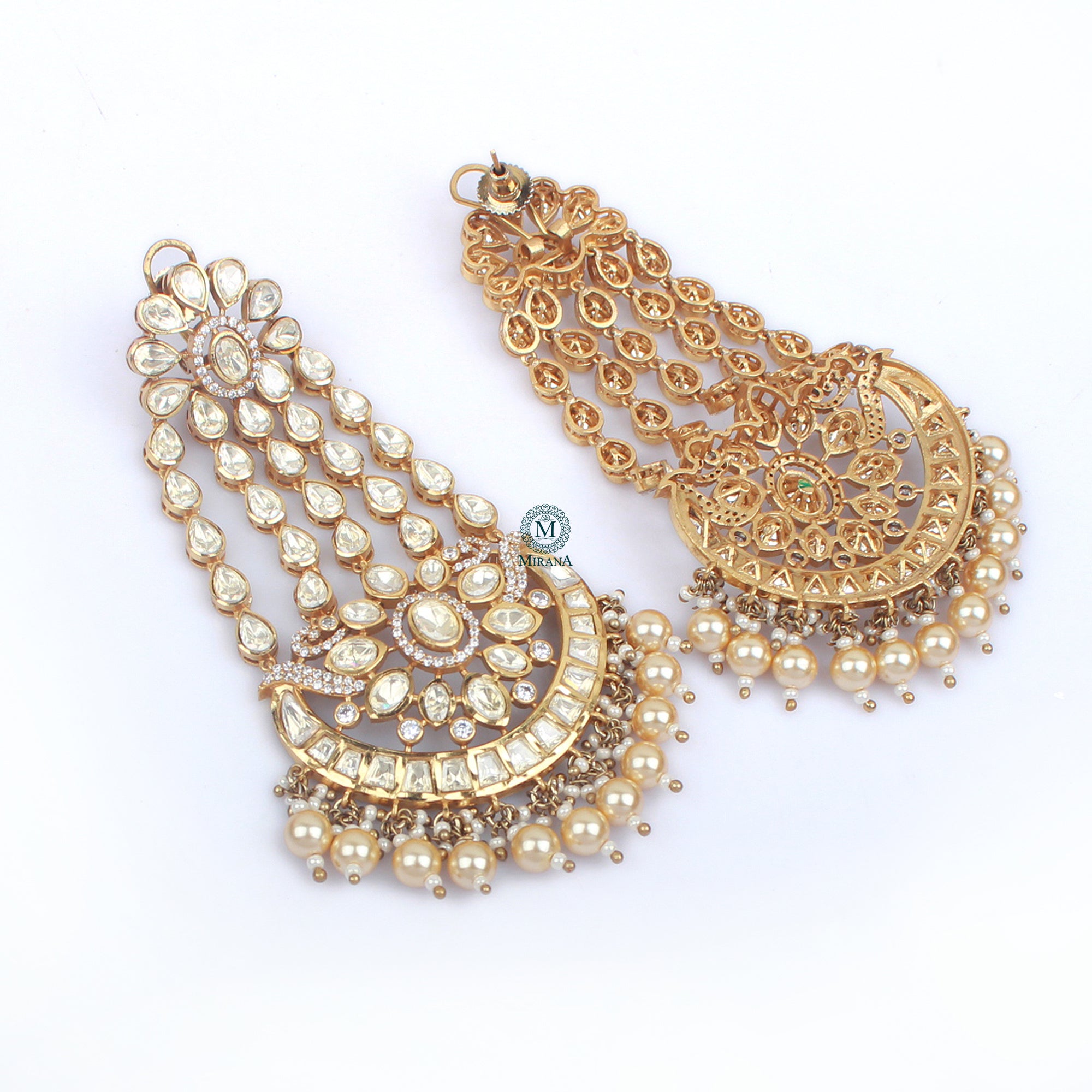 Madhubala Moissanite Designer Chandbali