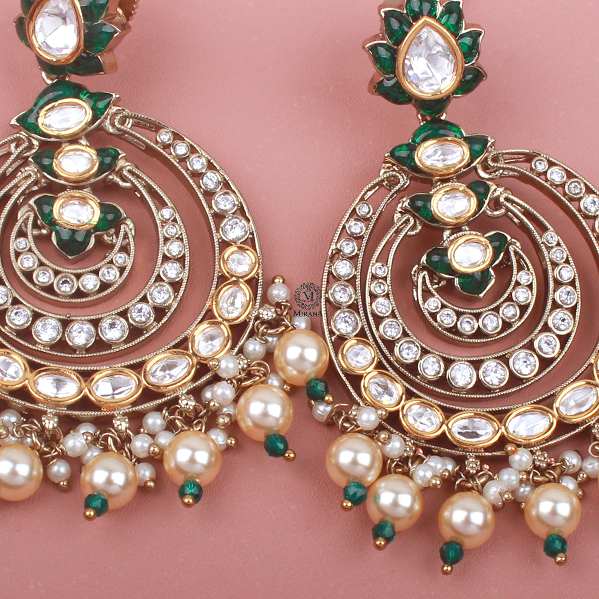 Ishanya Pearl Polki Chandbalis