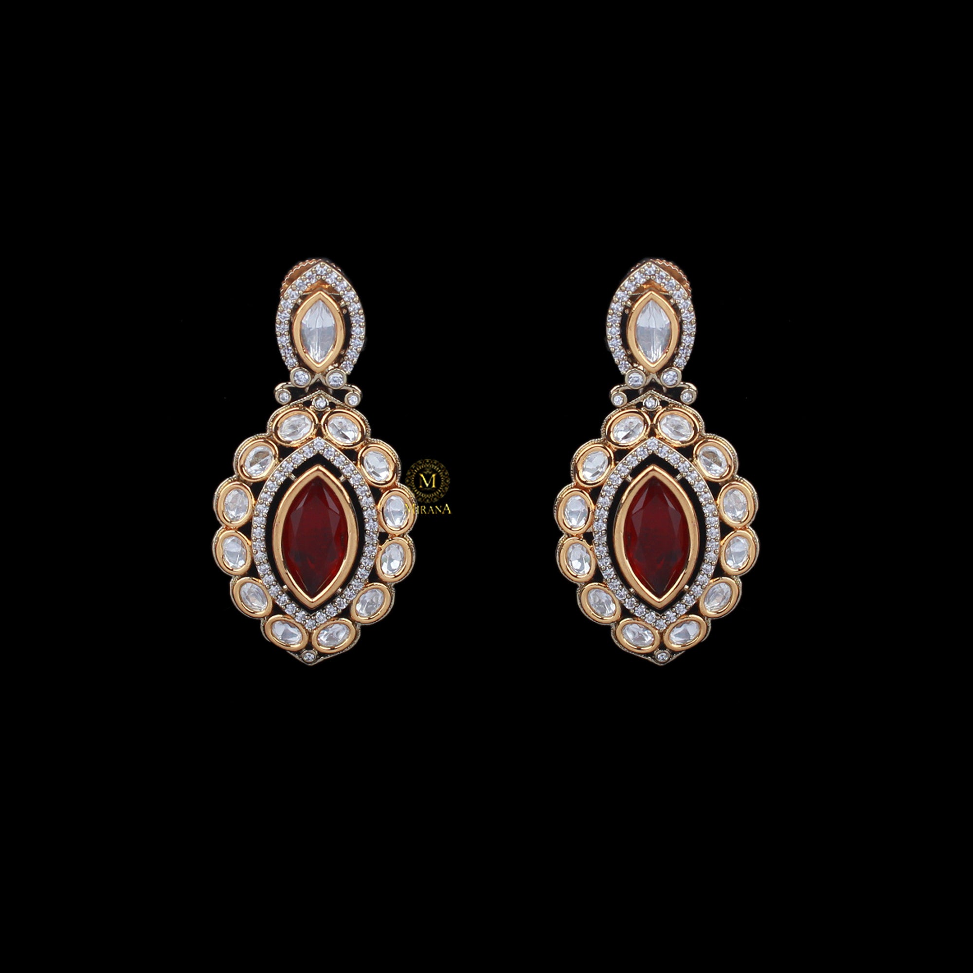 Yaami Polki Designer Earrings