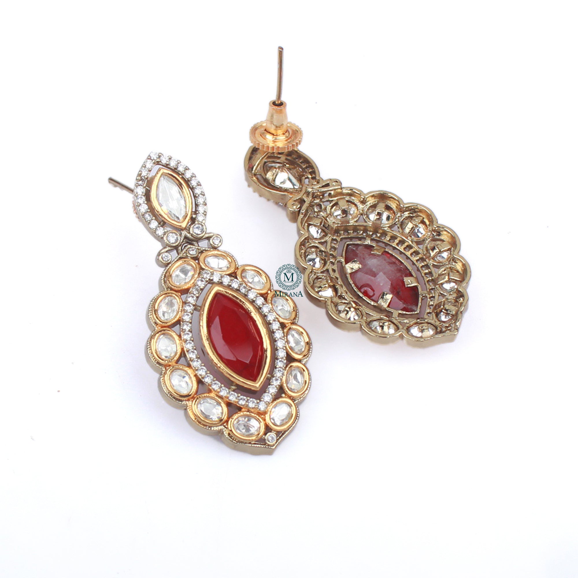 Yaami Polki Designer Earrings