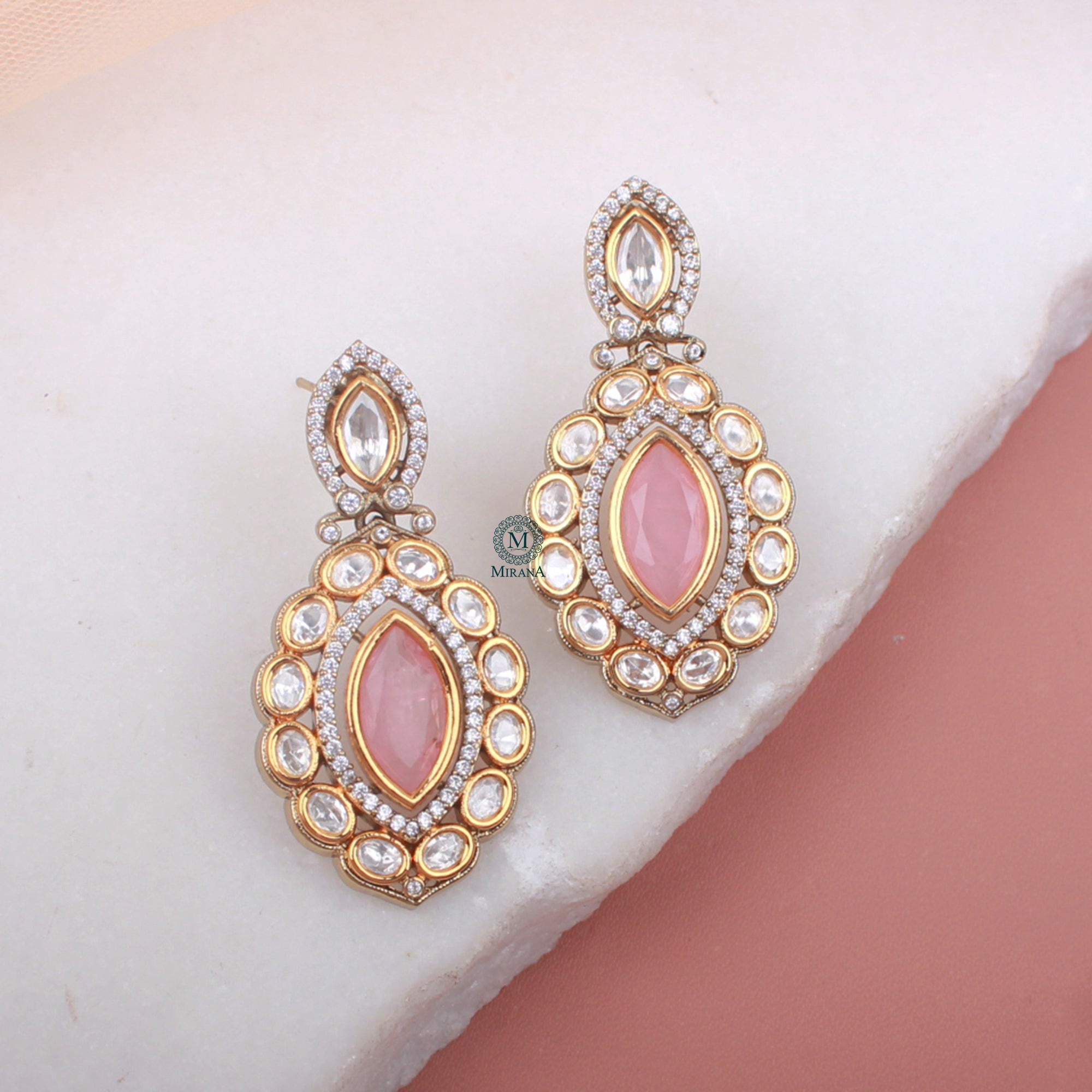 Yaami Polki Designer Earrings