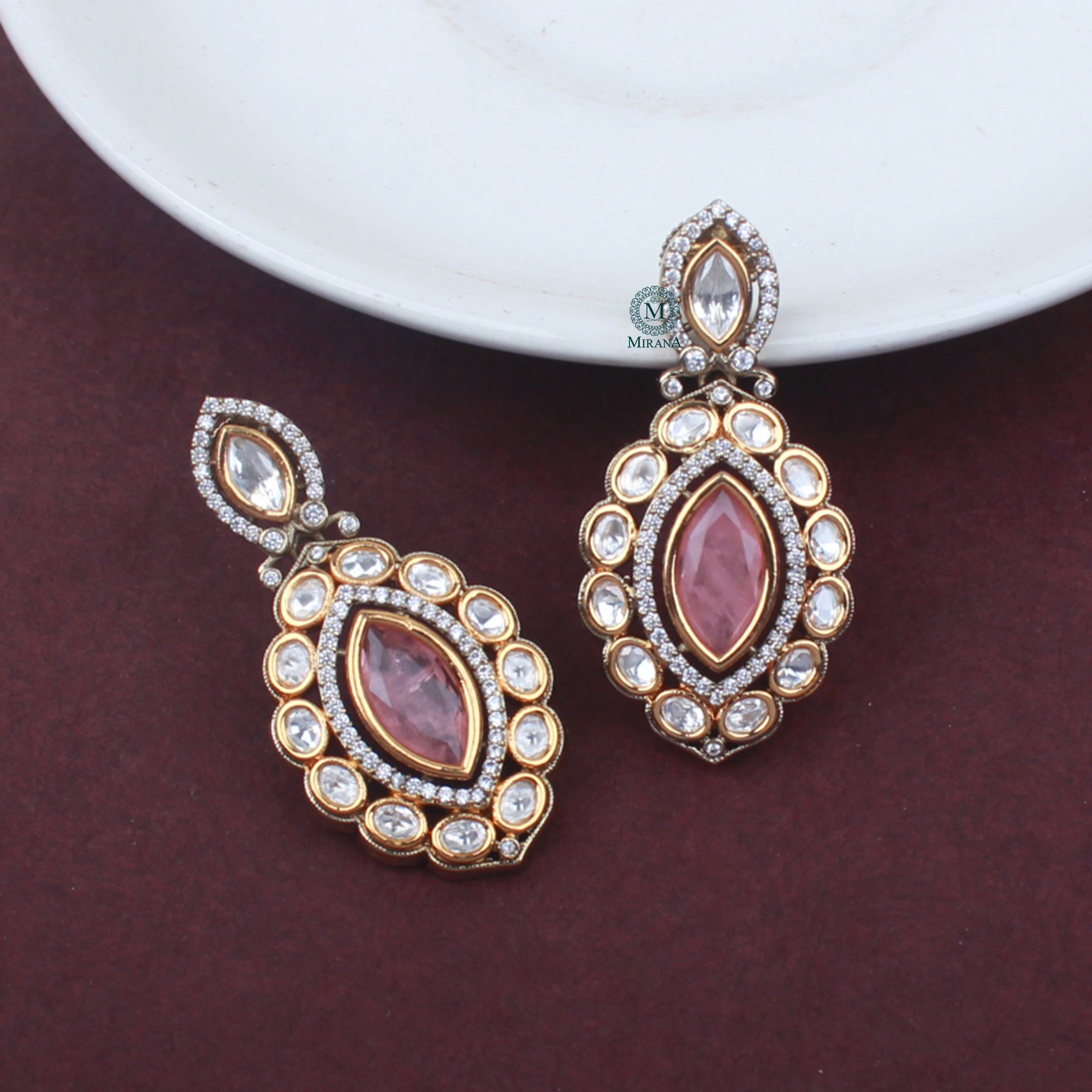 Yaami Polki Designer Earrings