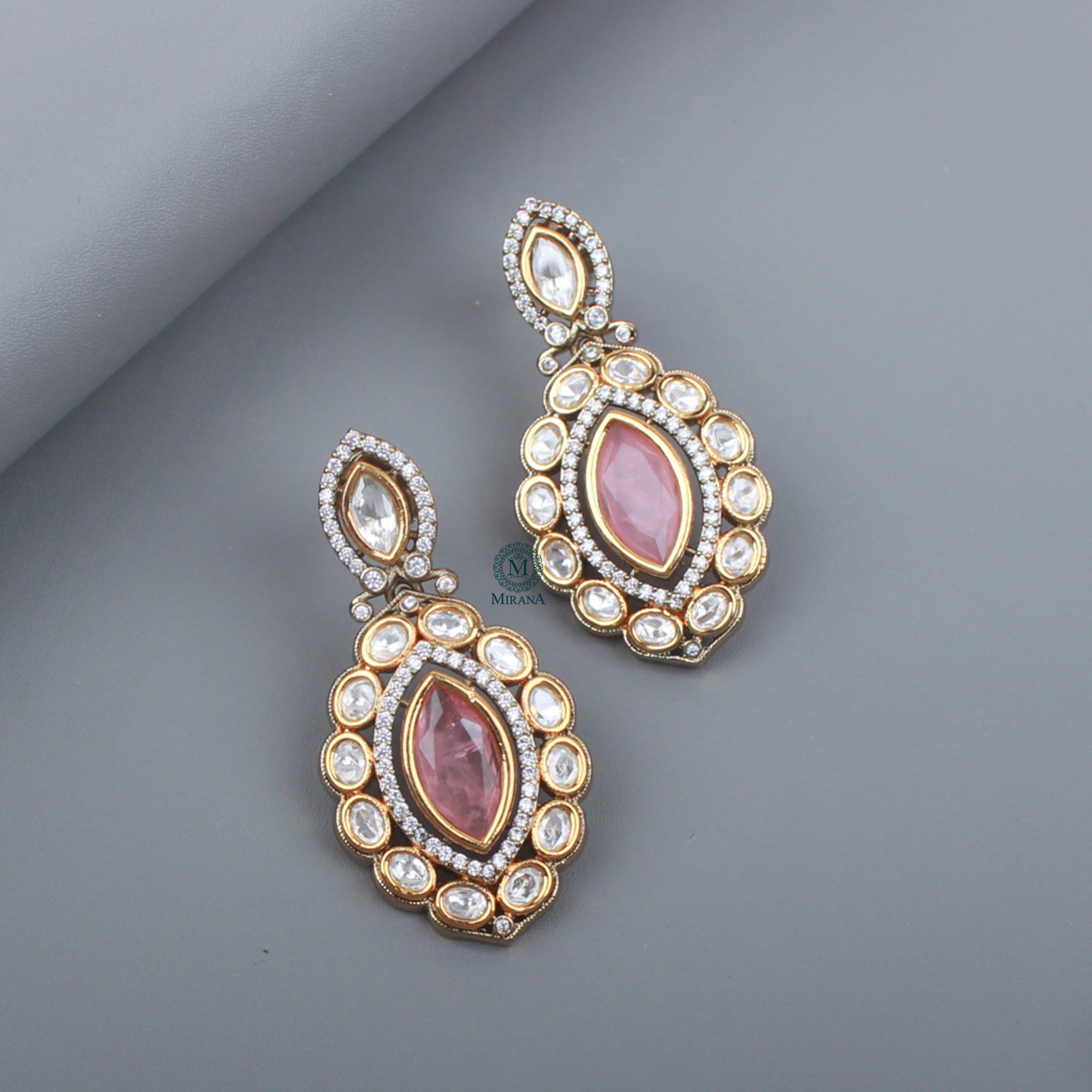 Yaami Polki Designer Earrings