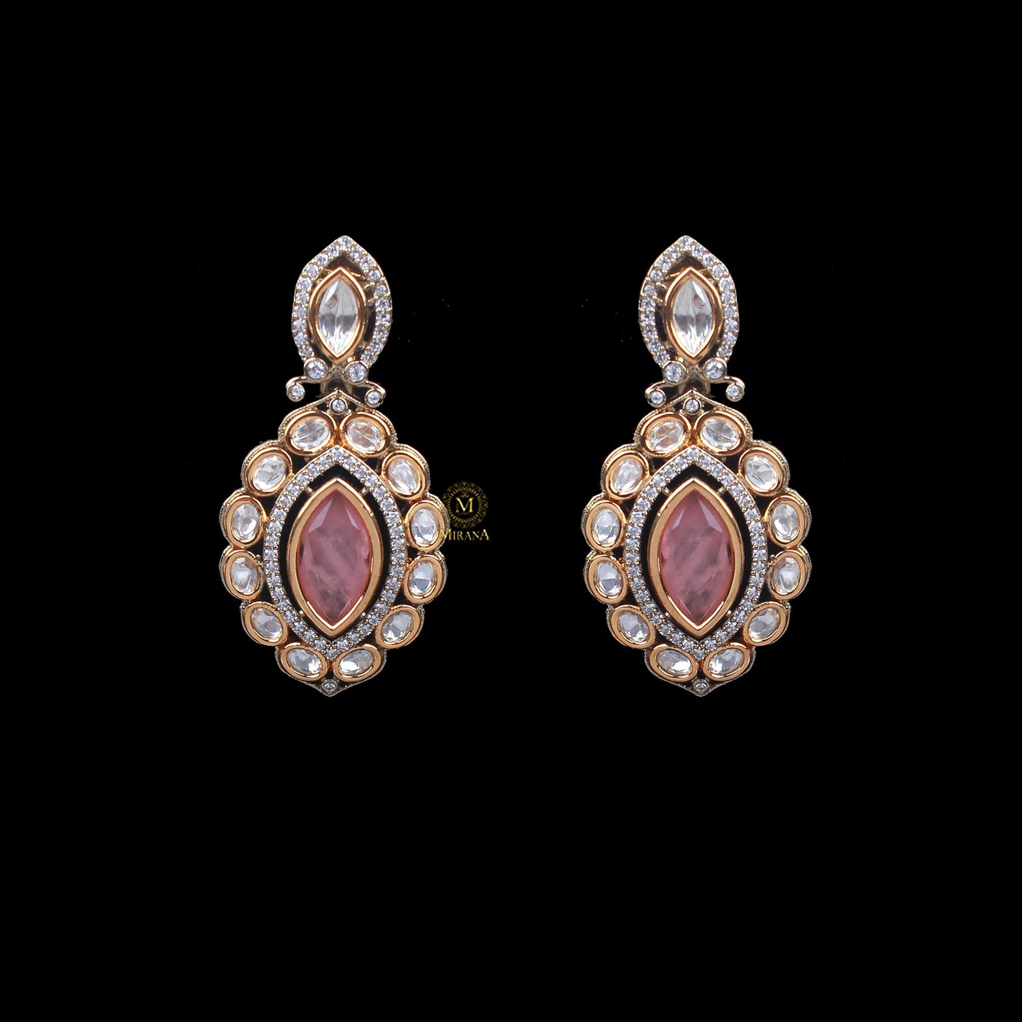 Yaami Polki Designer Earrings