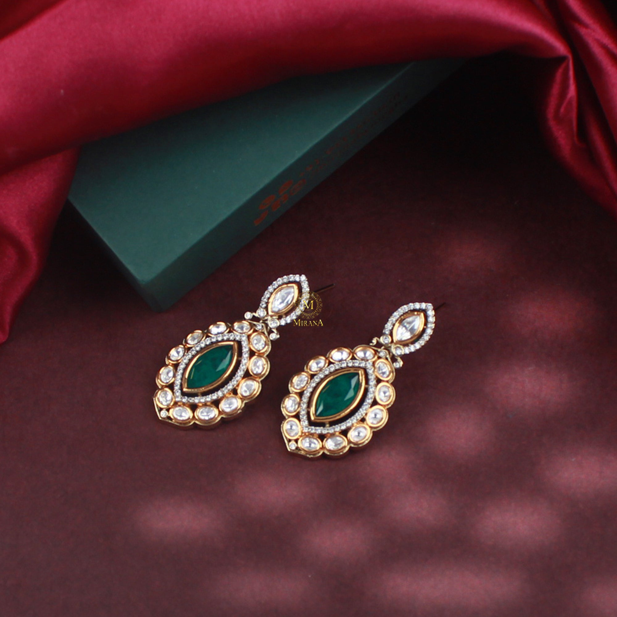 Yaami Polki Designer Earrings