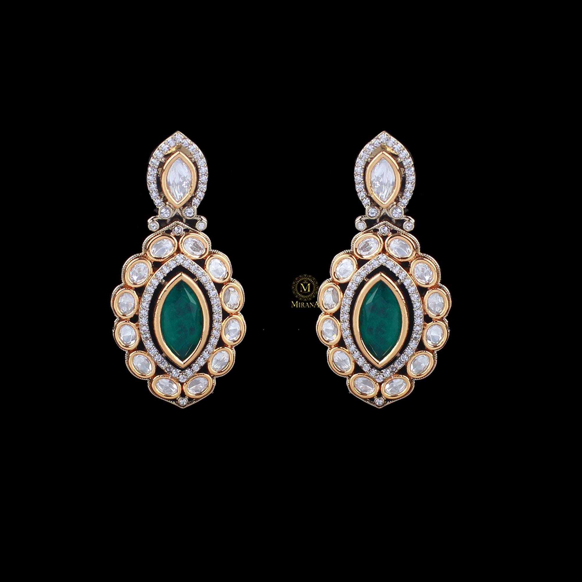 Yaami Polki Designer Earrings