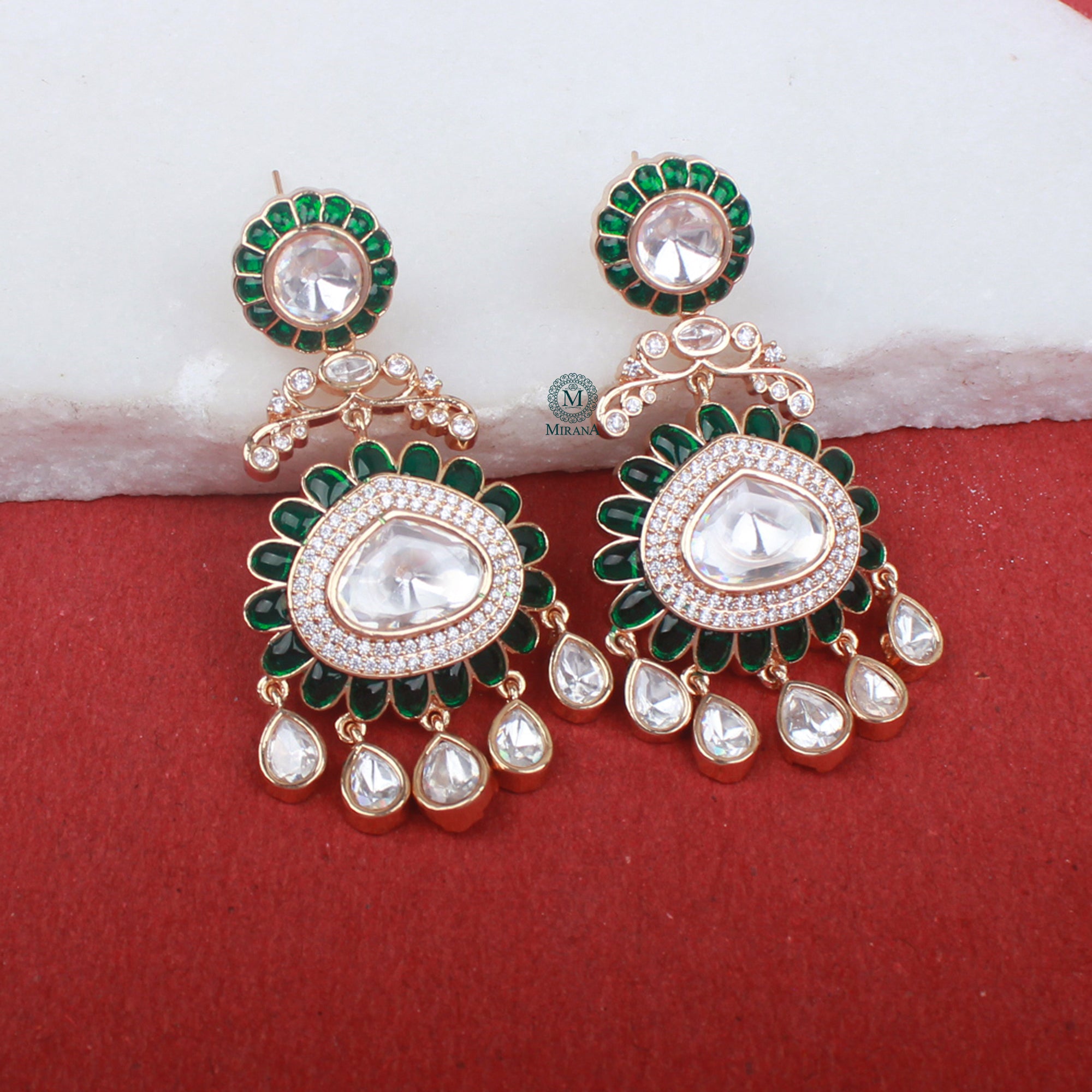 Vama Polki Designer Earrings