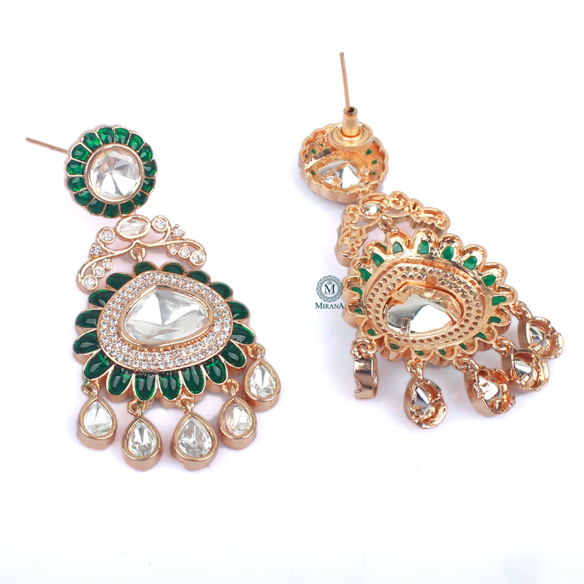 Vama Polki Designer Earrings