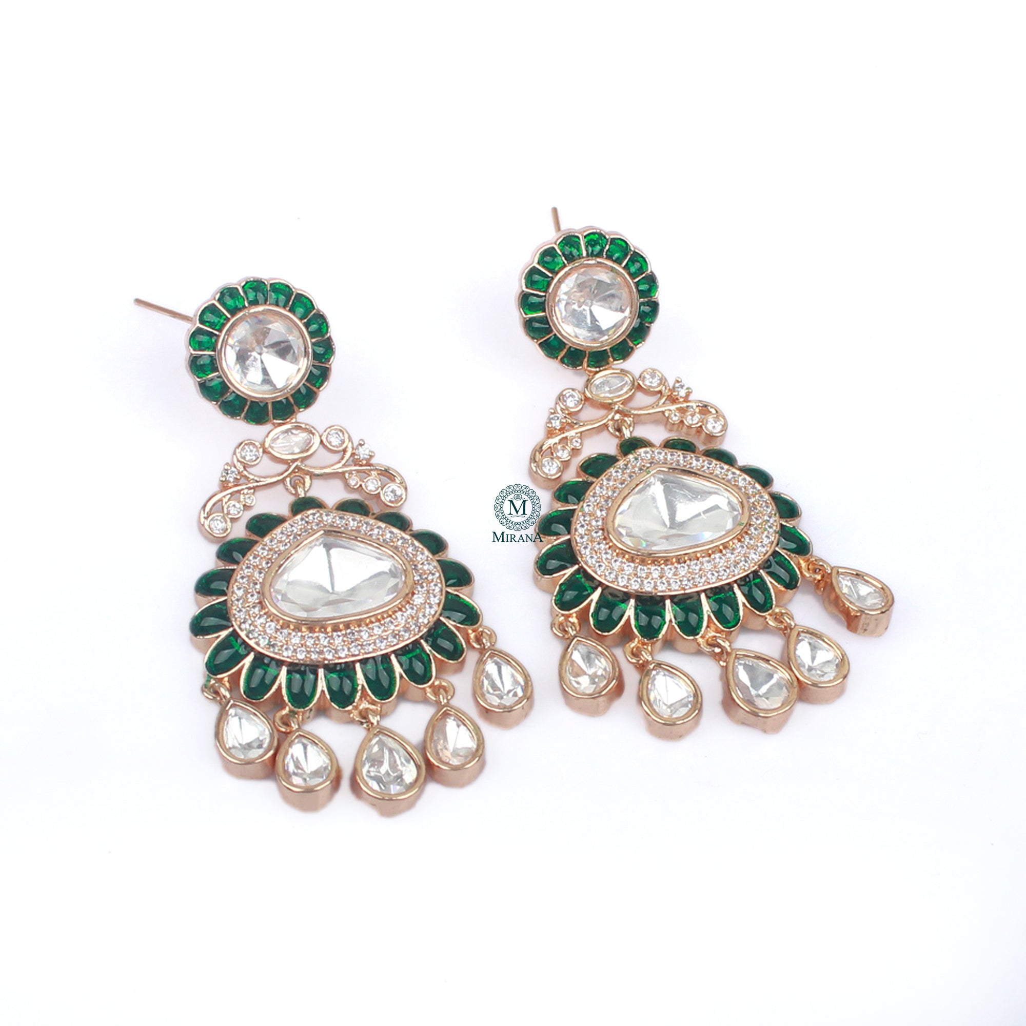 Vama Polki Designer Earrings