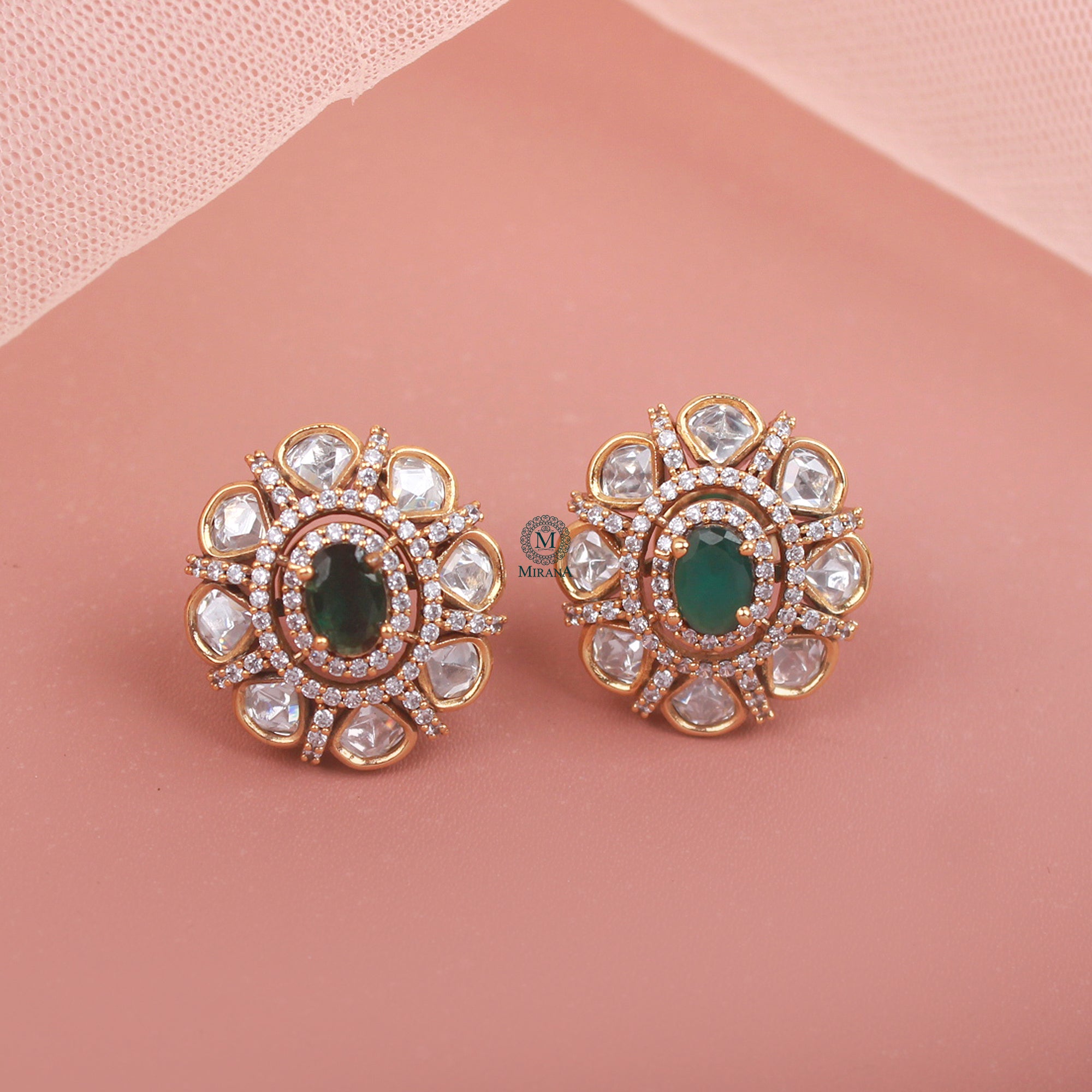 Kriti Polki Designer Studs