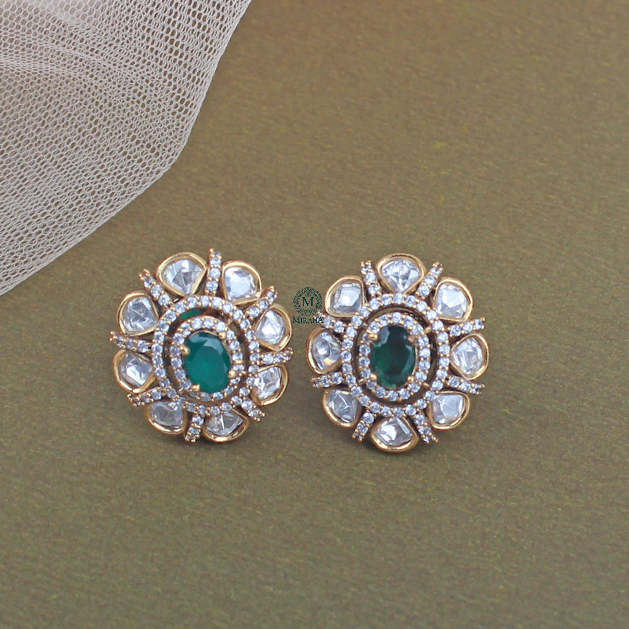 Kriti Polki Designer Studs
