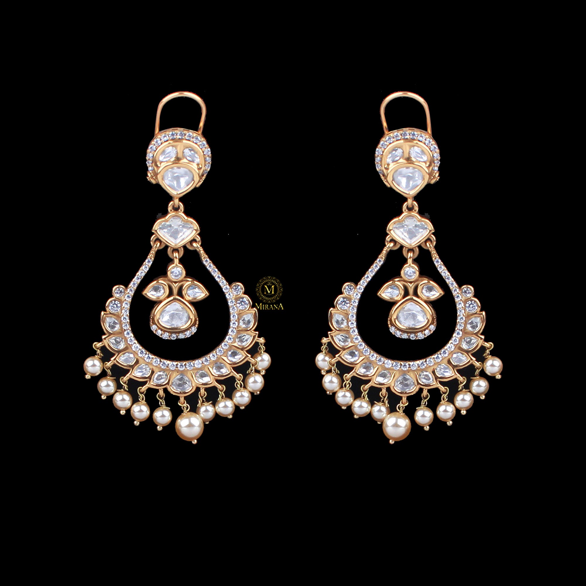 Suhani Pearl Polki Chandbalis