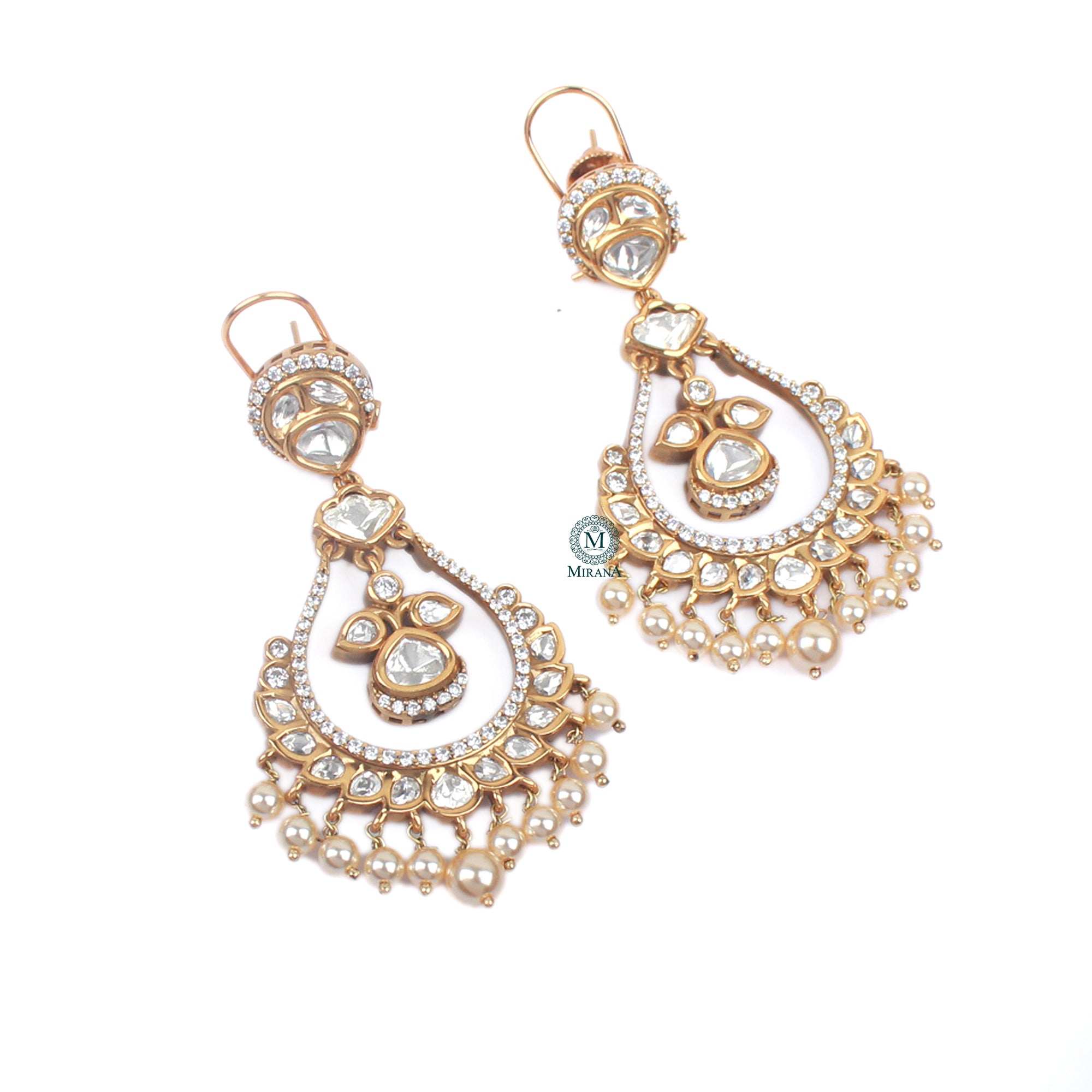 Suhani Pearl Polki Chandbalis