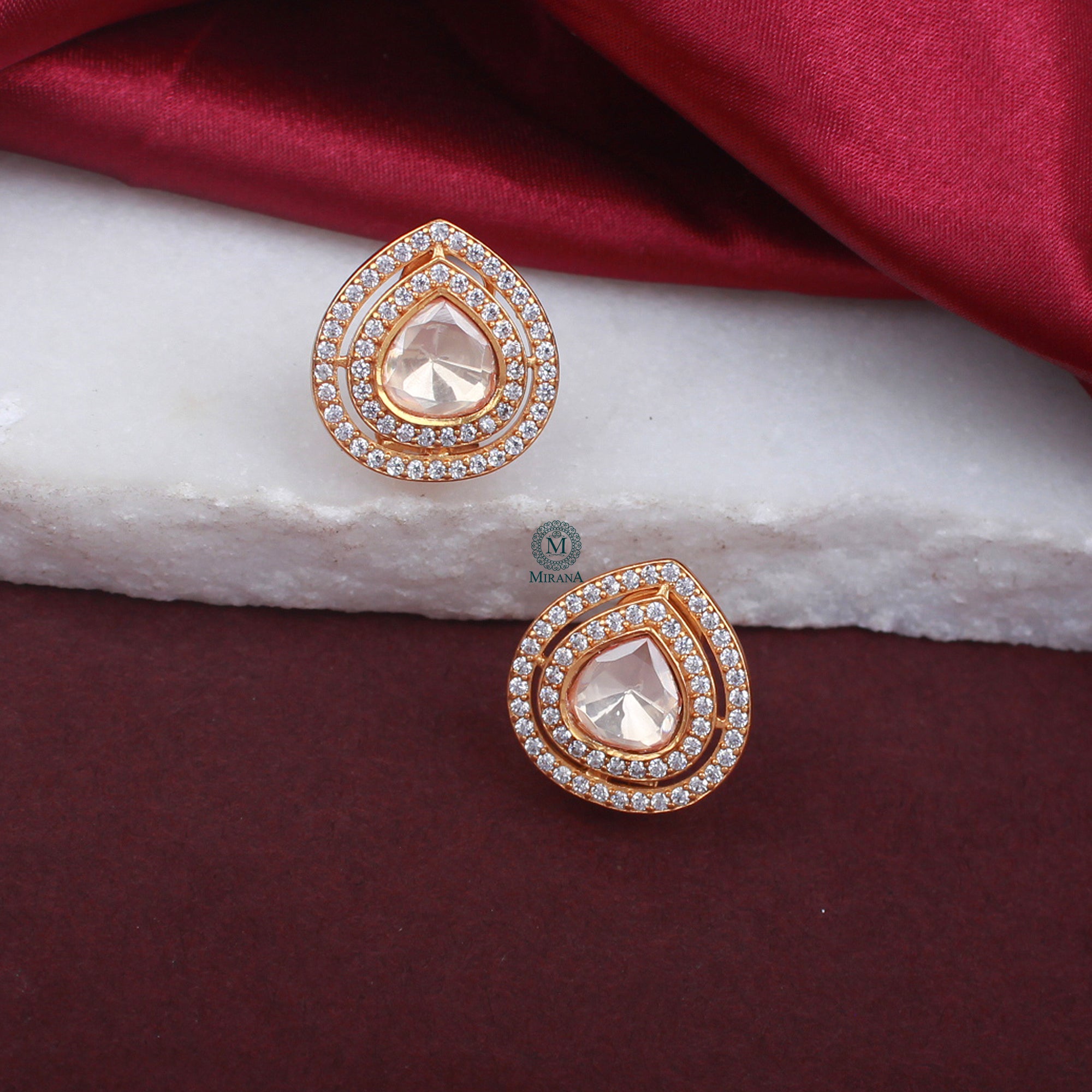 Avika Moissanite Designer Studs