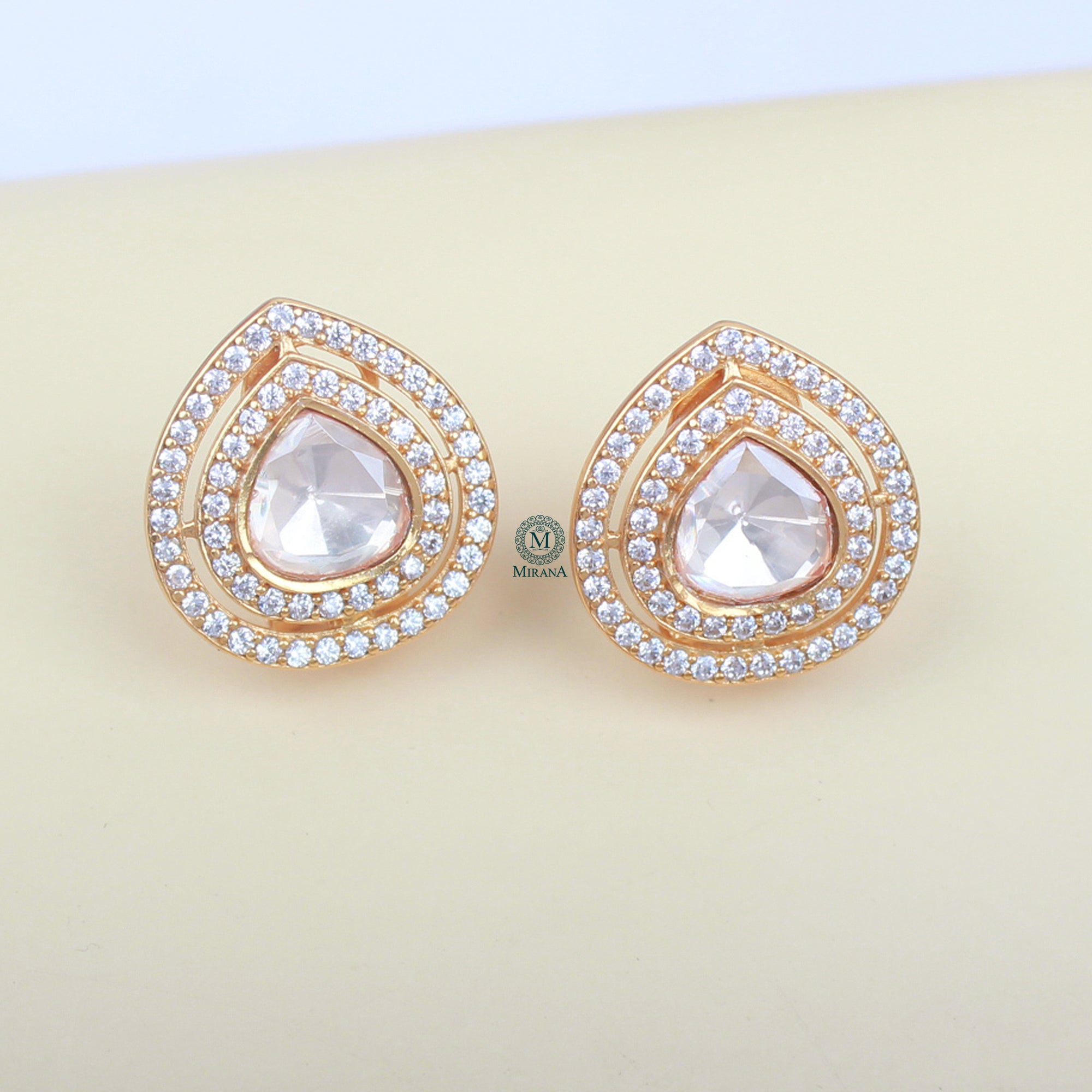 Avika Moissanite Designer Studs