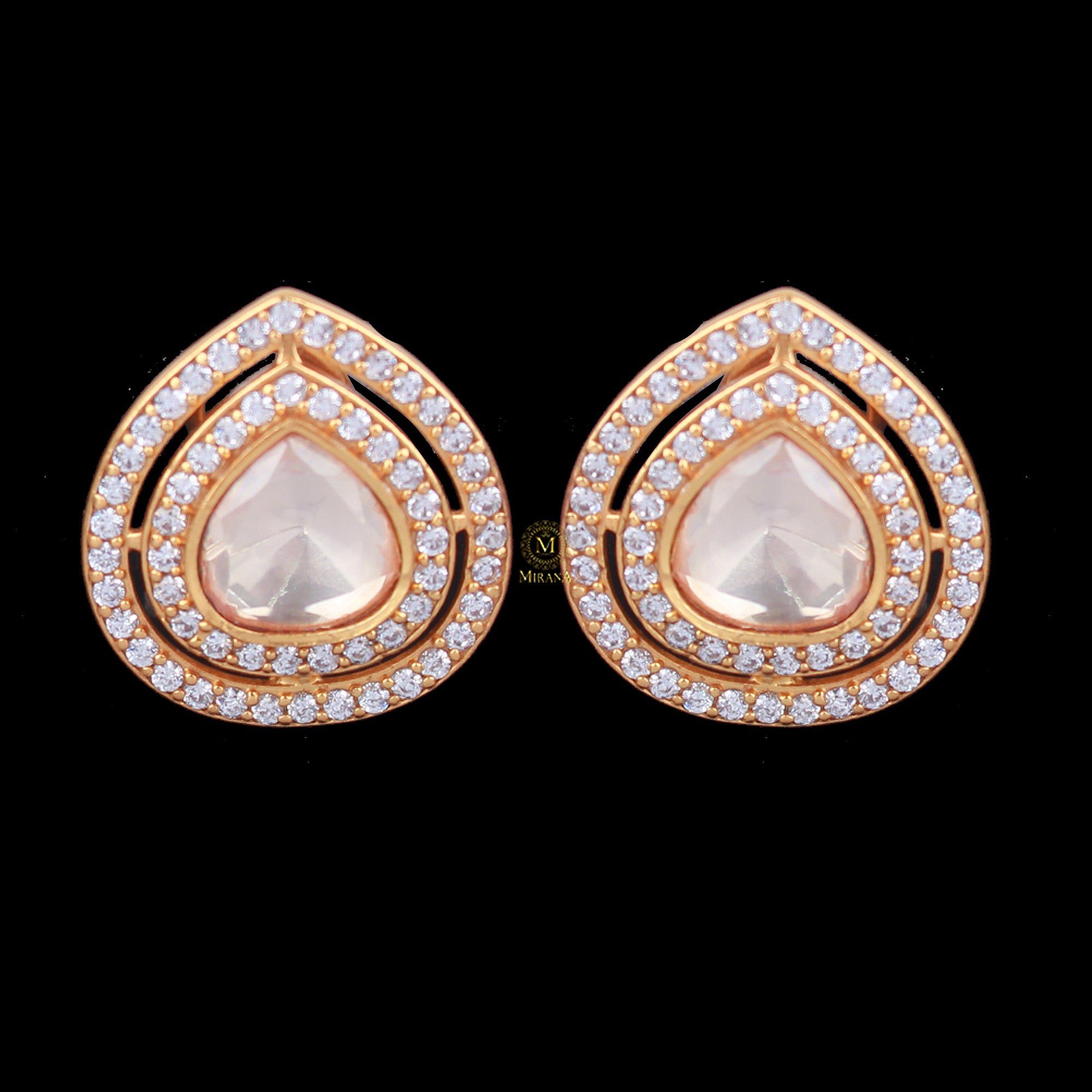 Avika Moissanite Designer Studs