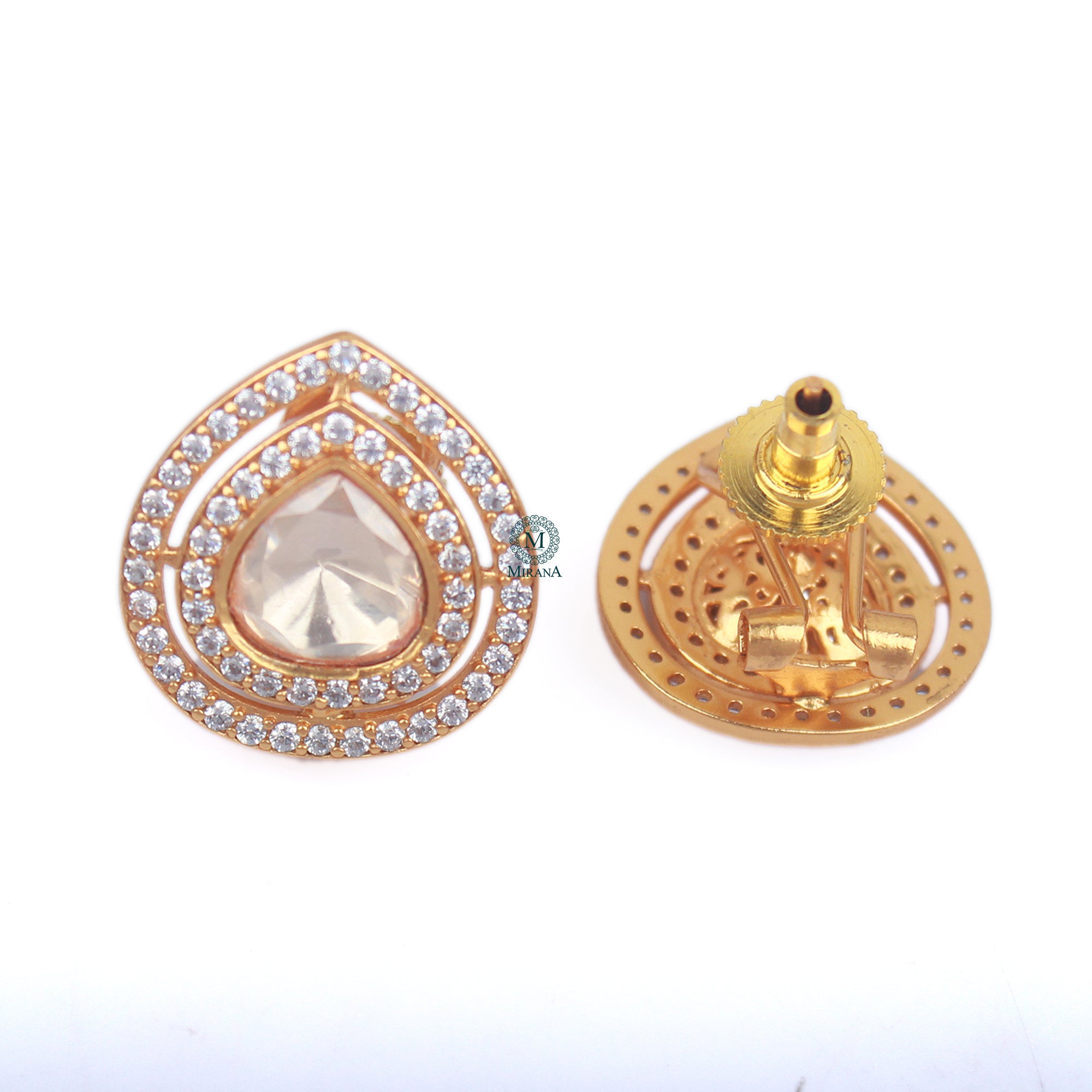 Avika Moissanite Designer Studs