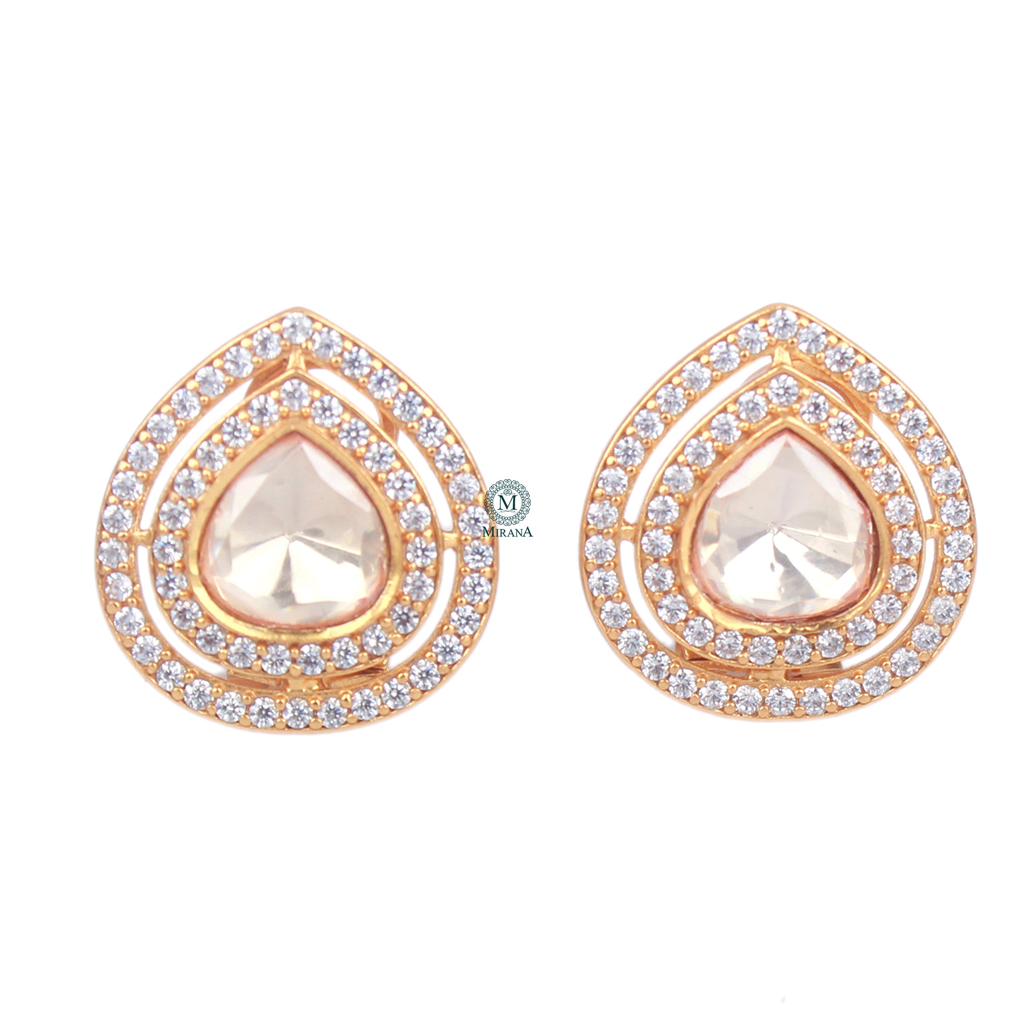 Avika Moissanite Designer Studs