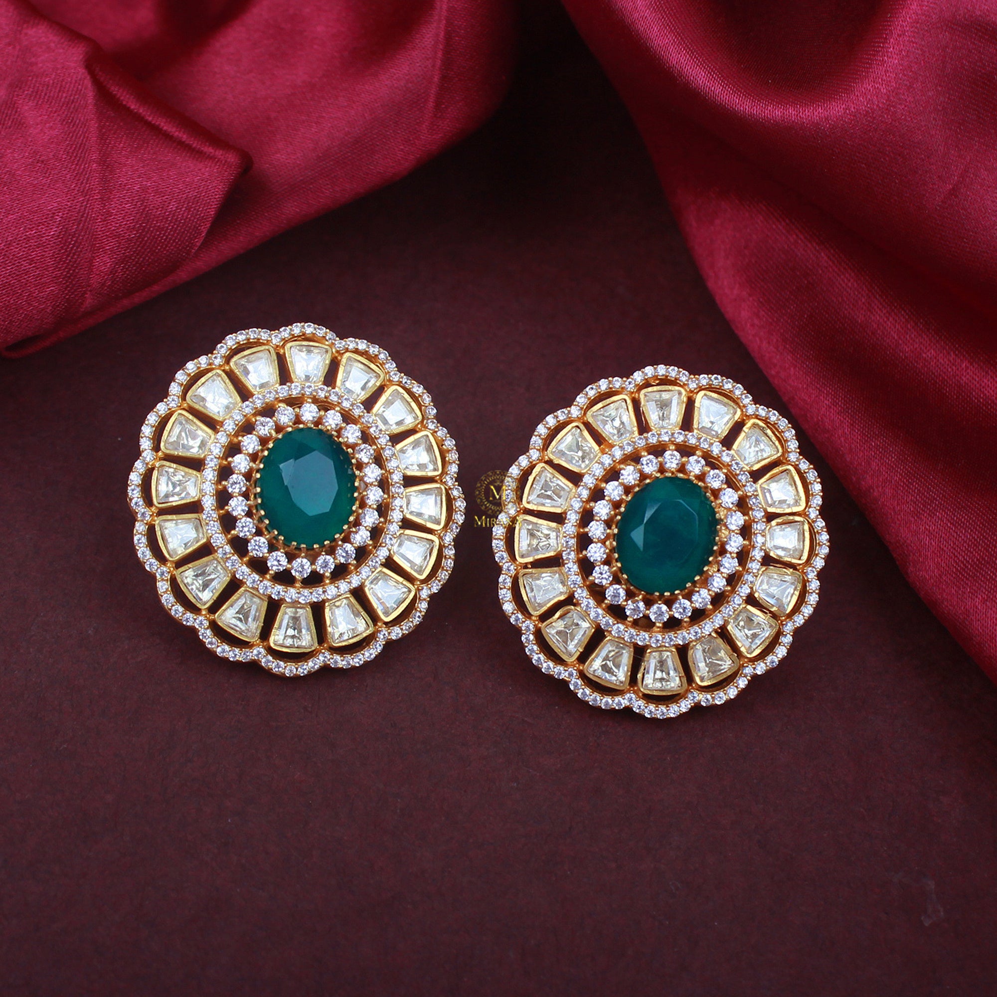 Vidhi Moissanite Designer Studs