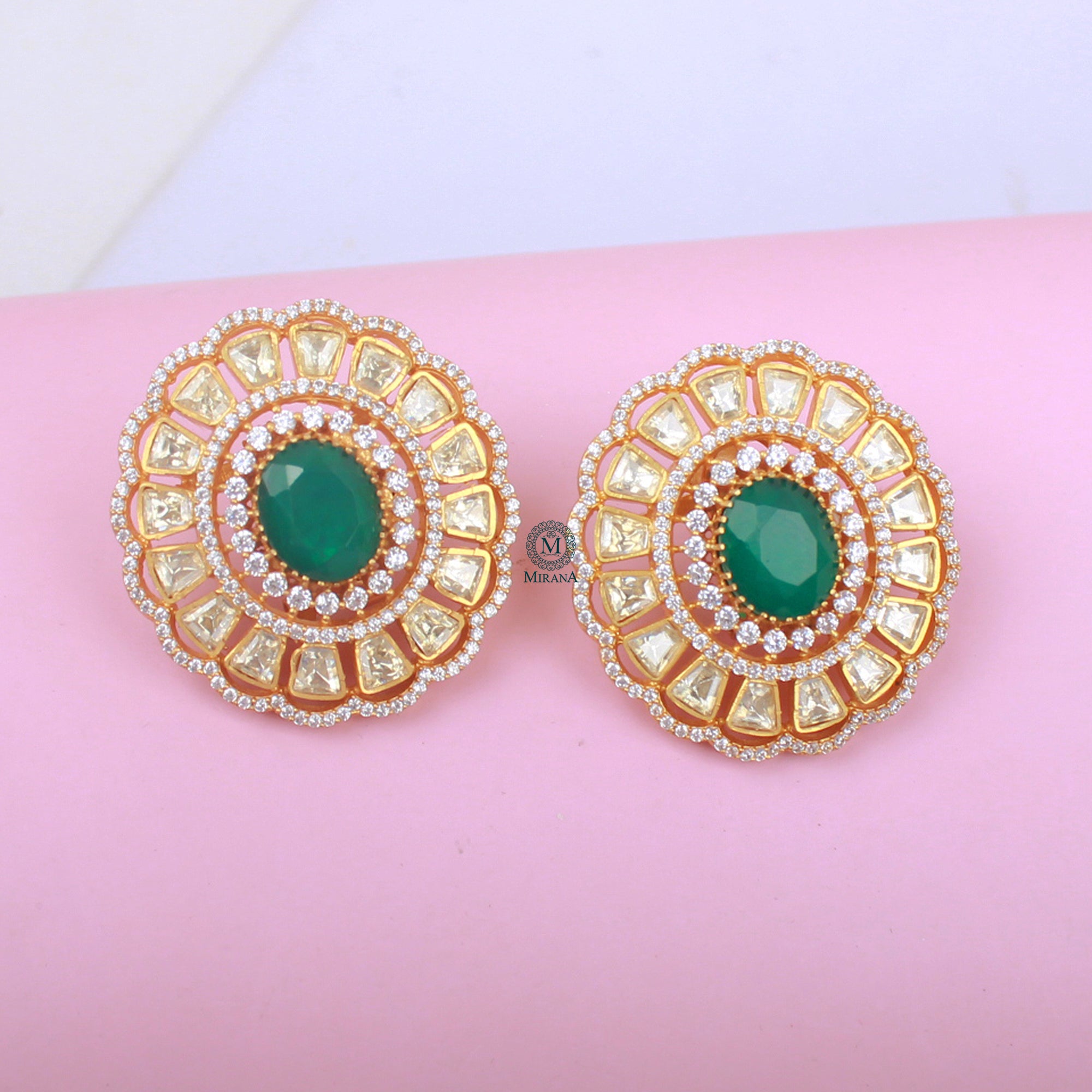 Vidhi Moissanite Designer Studs