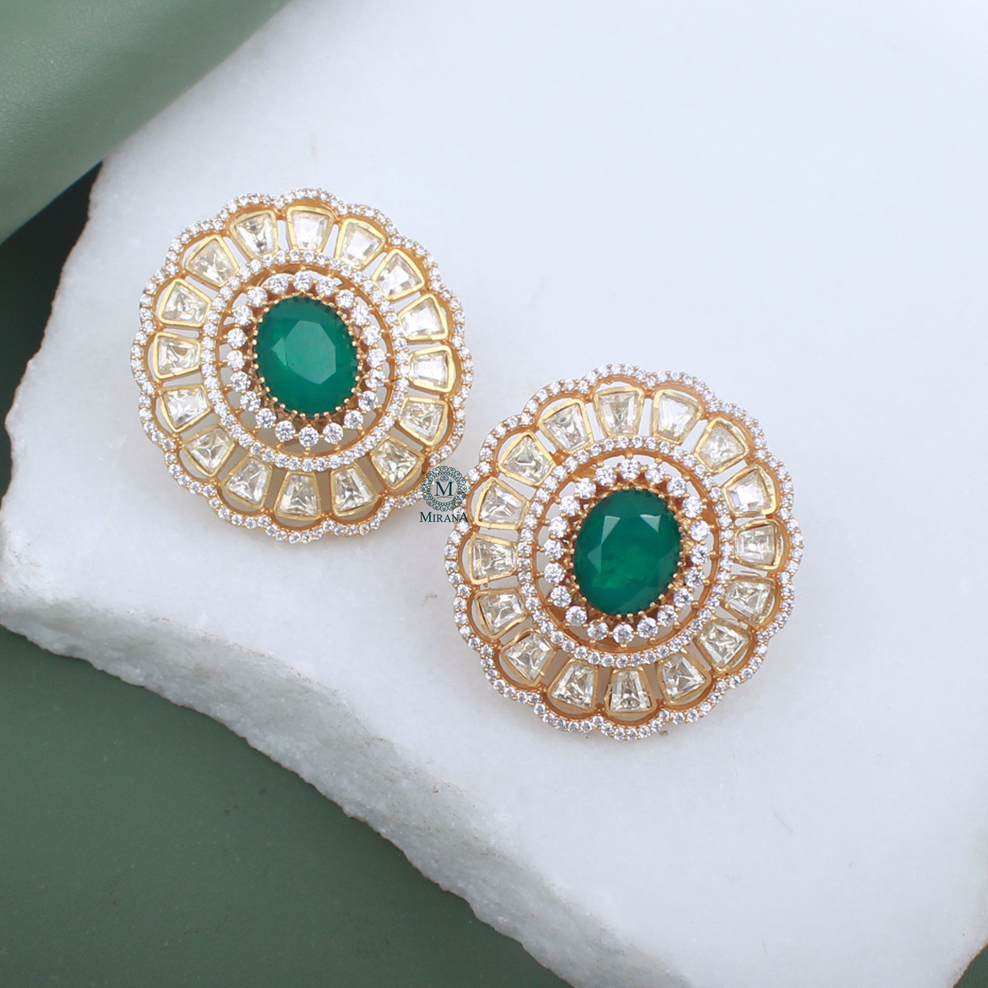 Vidhi Moissanite Designer Studs