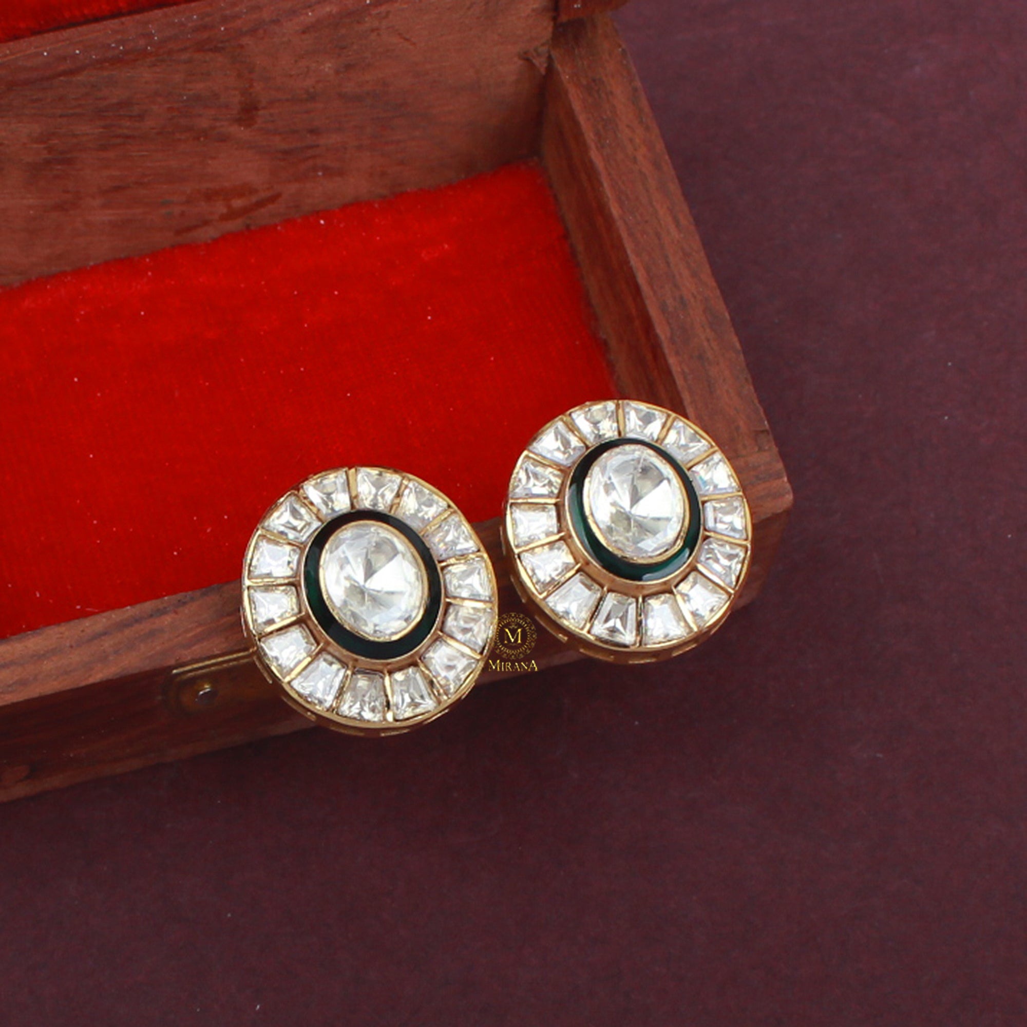 Kaveri Moissanite Designer Studs