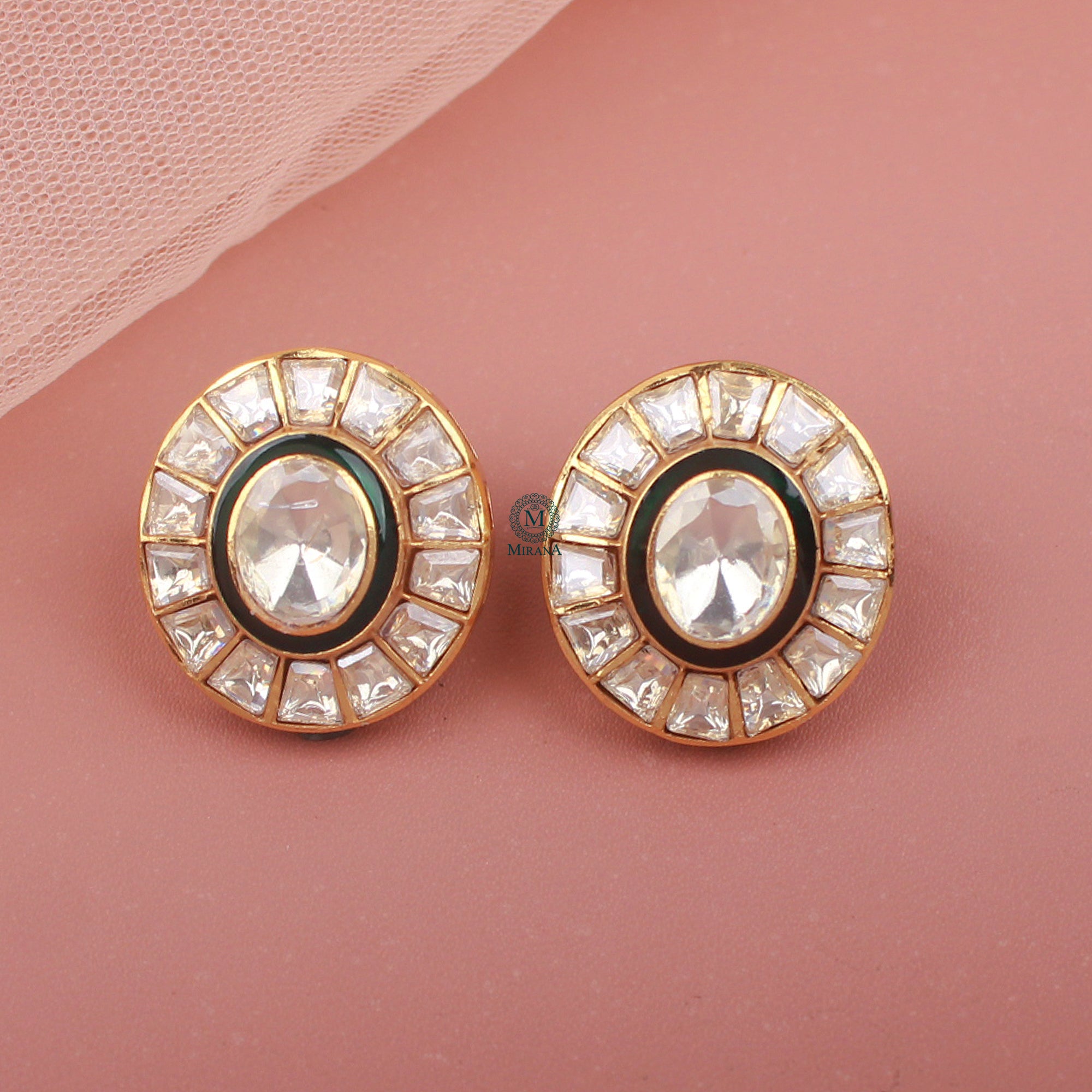 Kaveri Moissanite Designer Studs