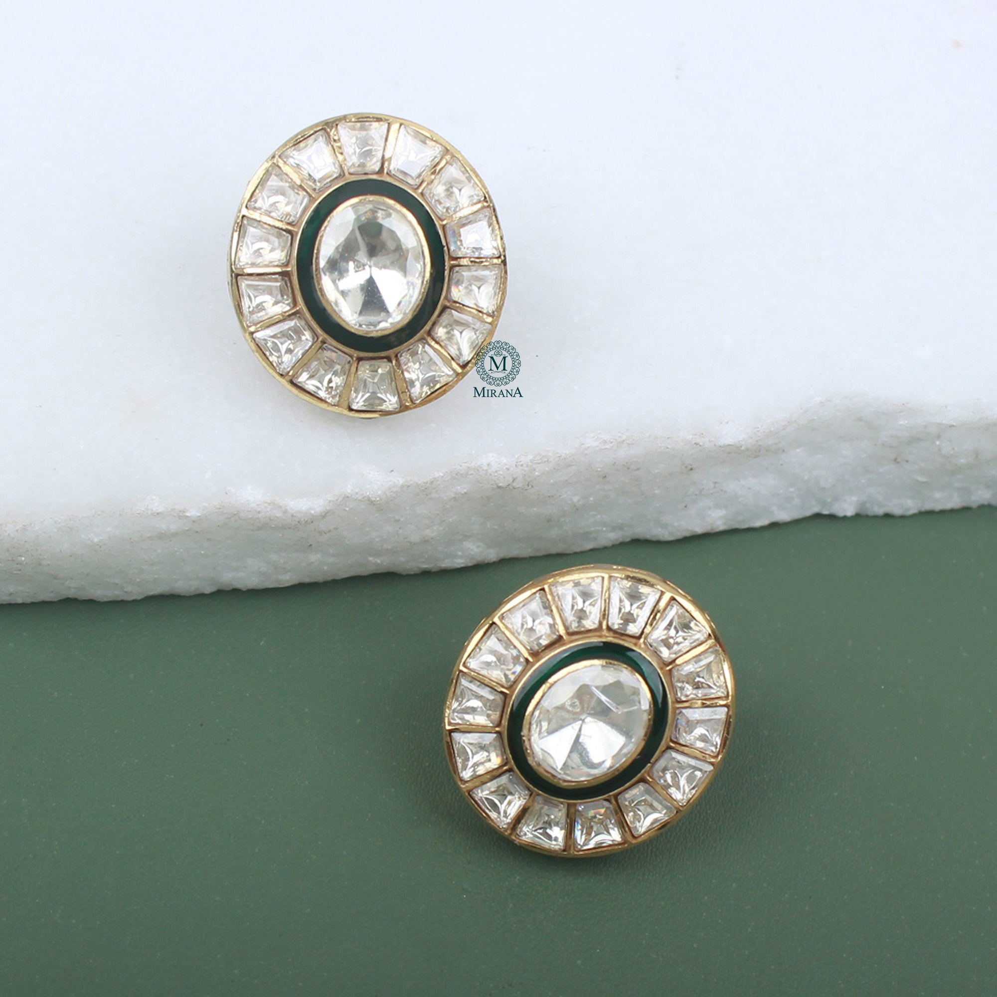 Kaveri Moissanite Designer Studs