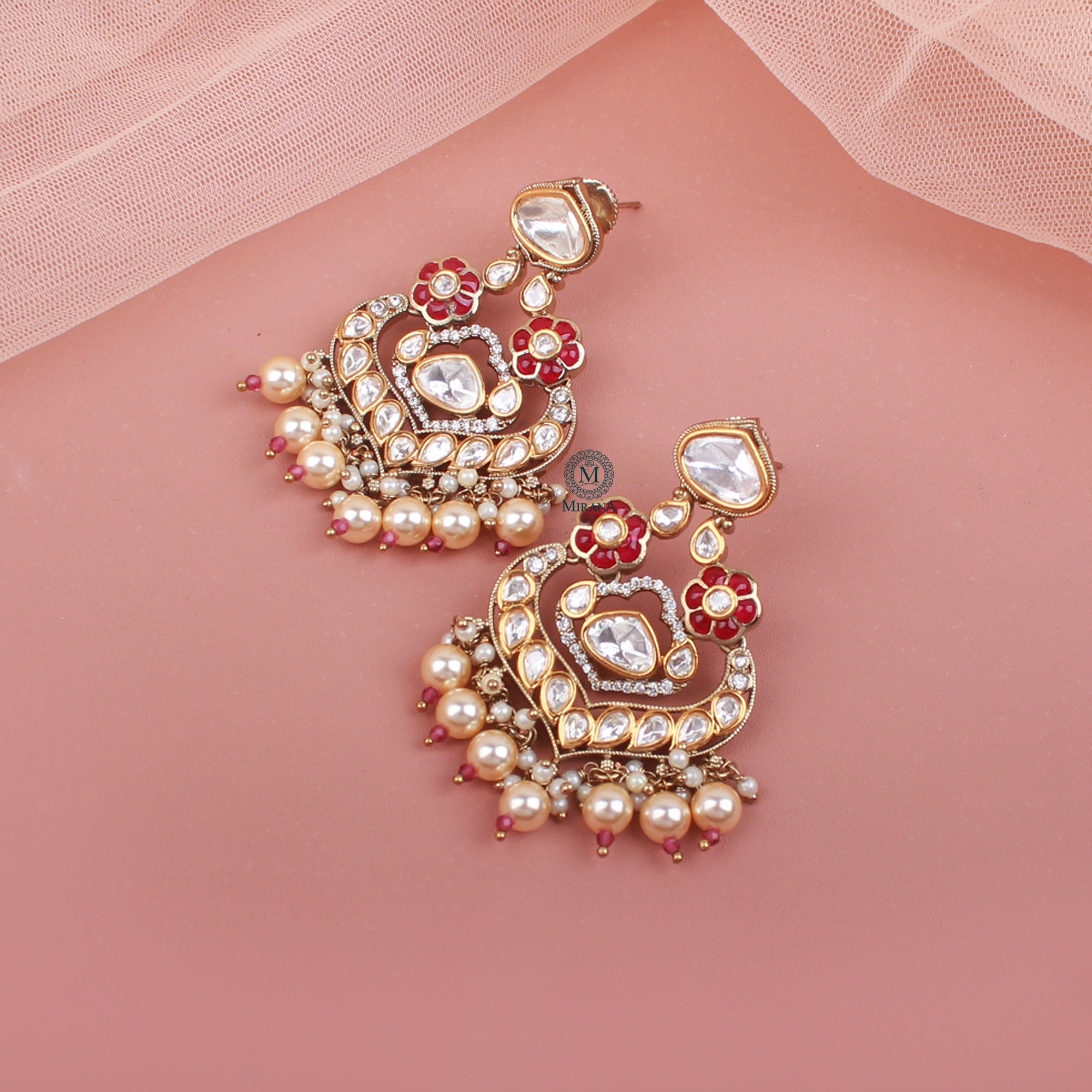 Arshi Ruby Polki Designer Chandbalis